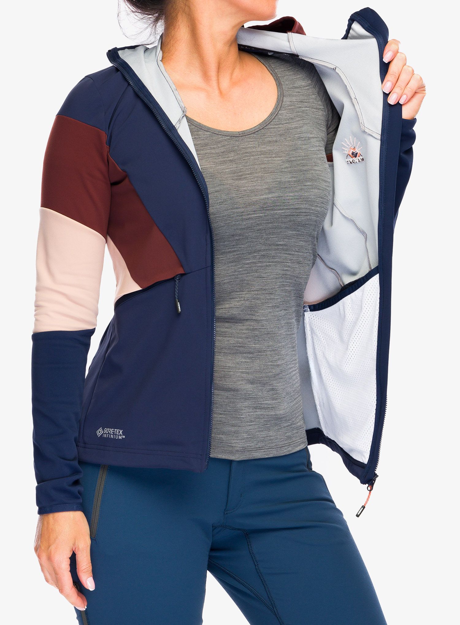 Ženski softshell Maloja Geranium - night sky multi