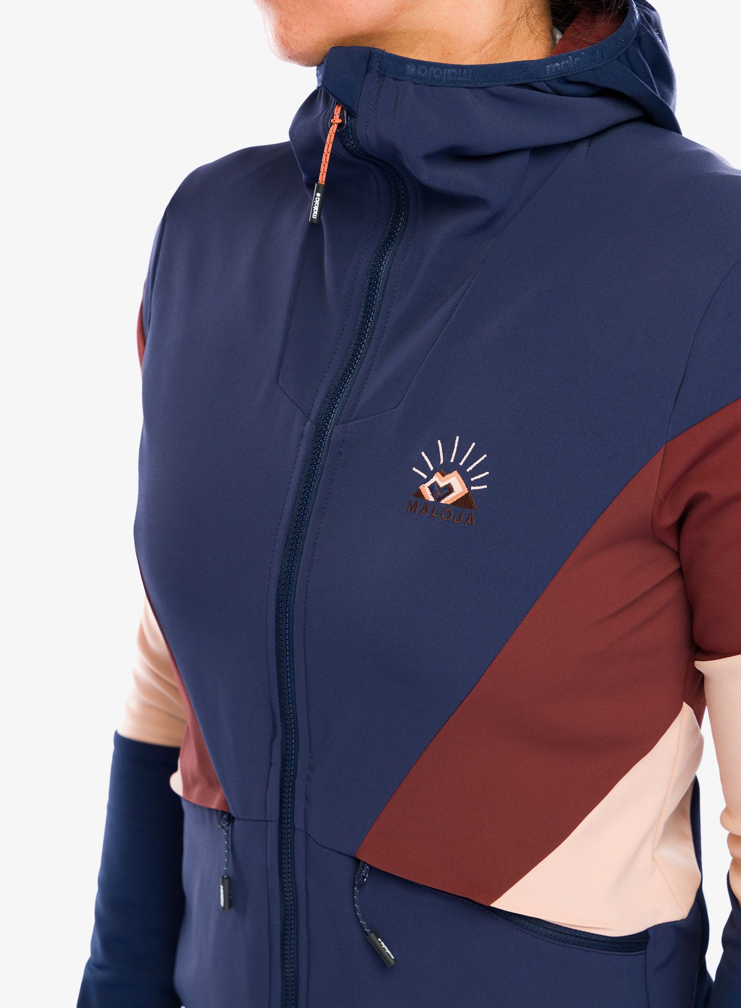 Ženski softshell Maloja Geranium - night sky multi