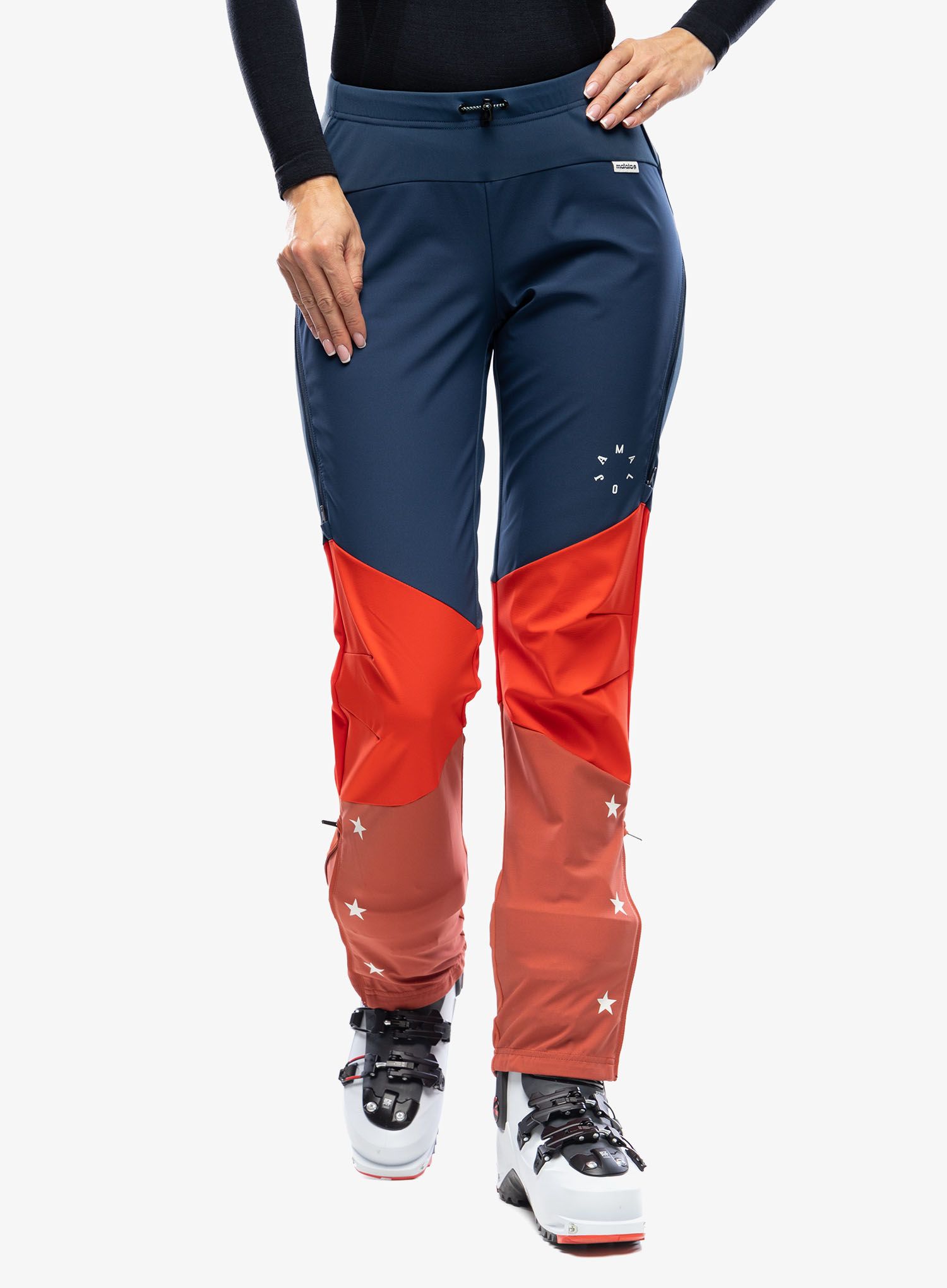 Ženske softshell hlače Maloja Nanina - midnight multi/multi