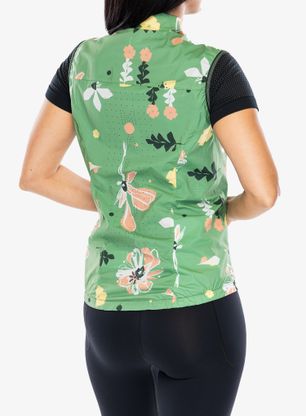 Ženski kolesarski brezrokavnik Maloja SeisM. Printed Vest - pastel clover flora