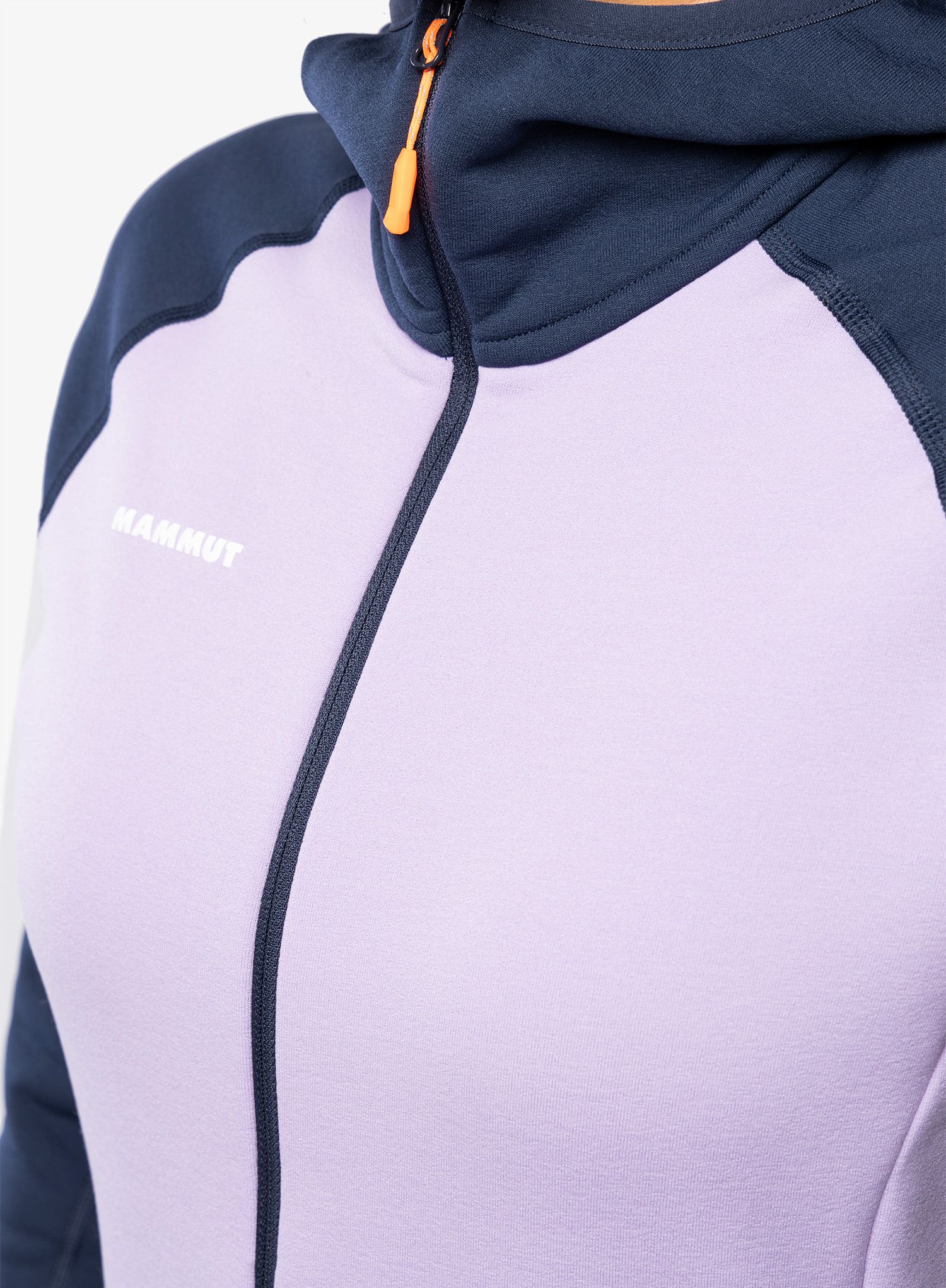 Ženski flis Mammut Aconcagua ML Hooded Jacket - supernova/marine
