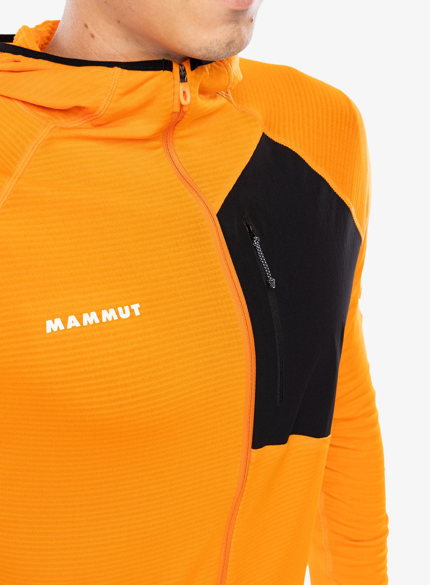 Jopica z zadrgo Mammut Aenergy Light ML Hooded Jacket - dark tangerine/black