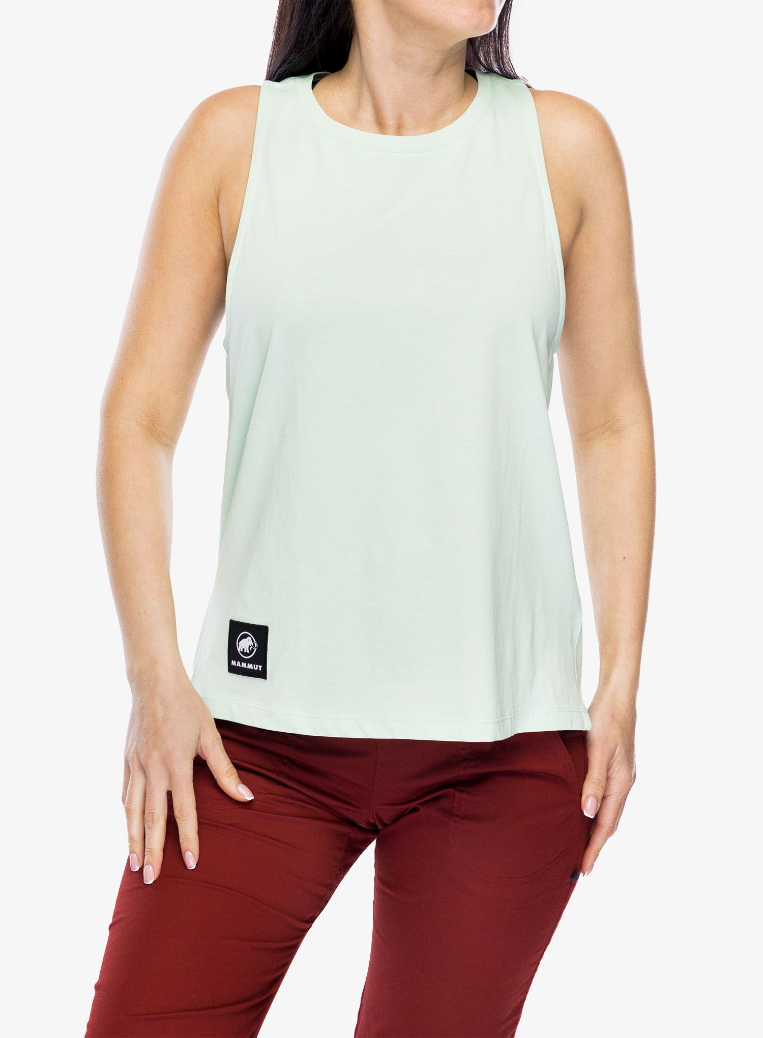Ženski plezalni top Mammut Massone Tank Top Patch - neo mint