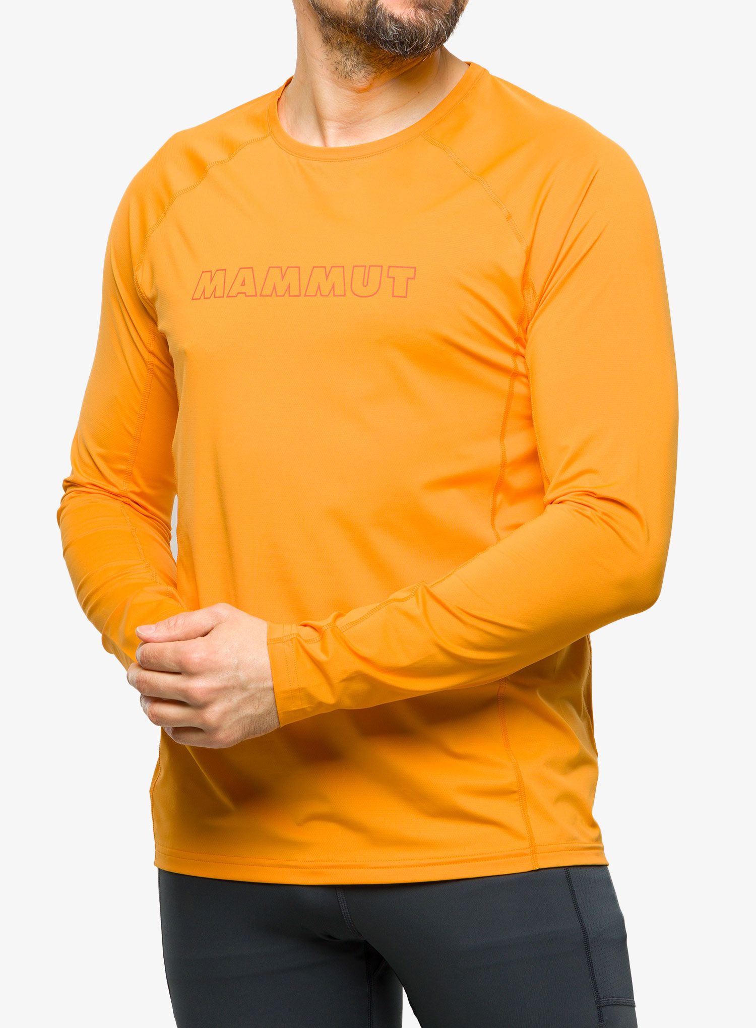 Puloverji brez kapuce Mammut Selun FL Longsleeve Logo - tangerine