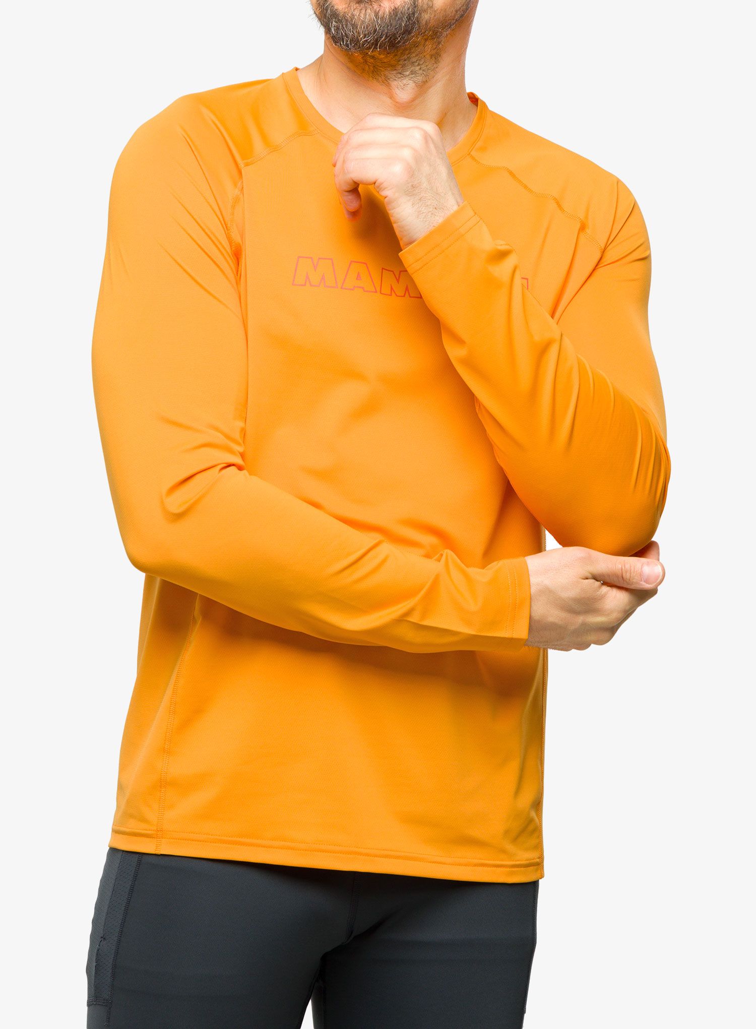 Puloverji brez kapuce Mammut Selun FL Longsleeve Logo - tangerine