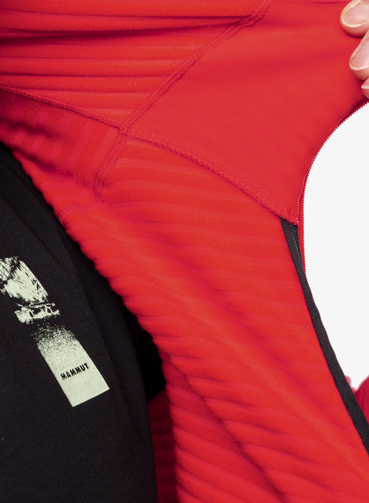 Jopica na zadrgo Mammut Taiss Light ML Hooded Jacket - mammut red
