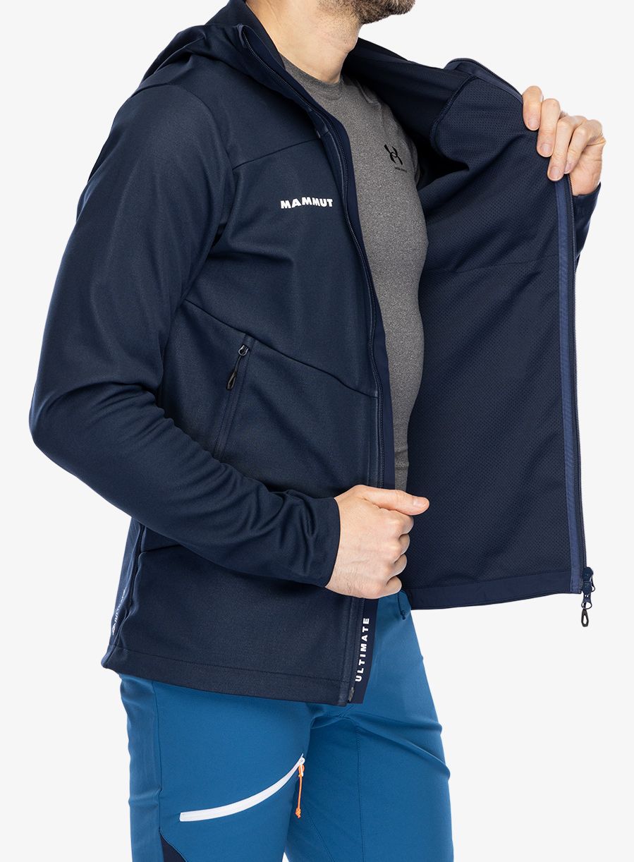 Softshell jakna Mammut Ultimate VII SO Hooded Jacket - marine