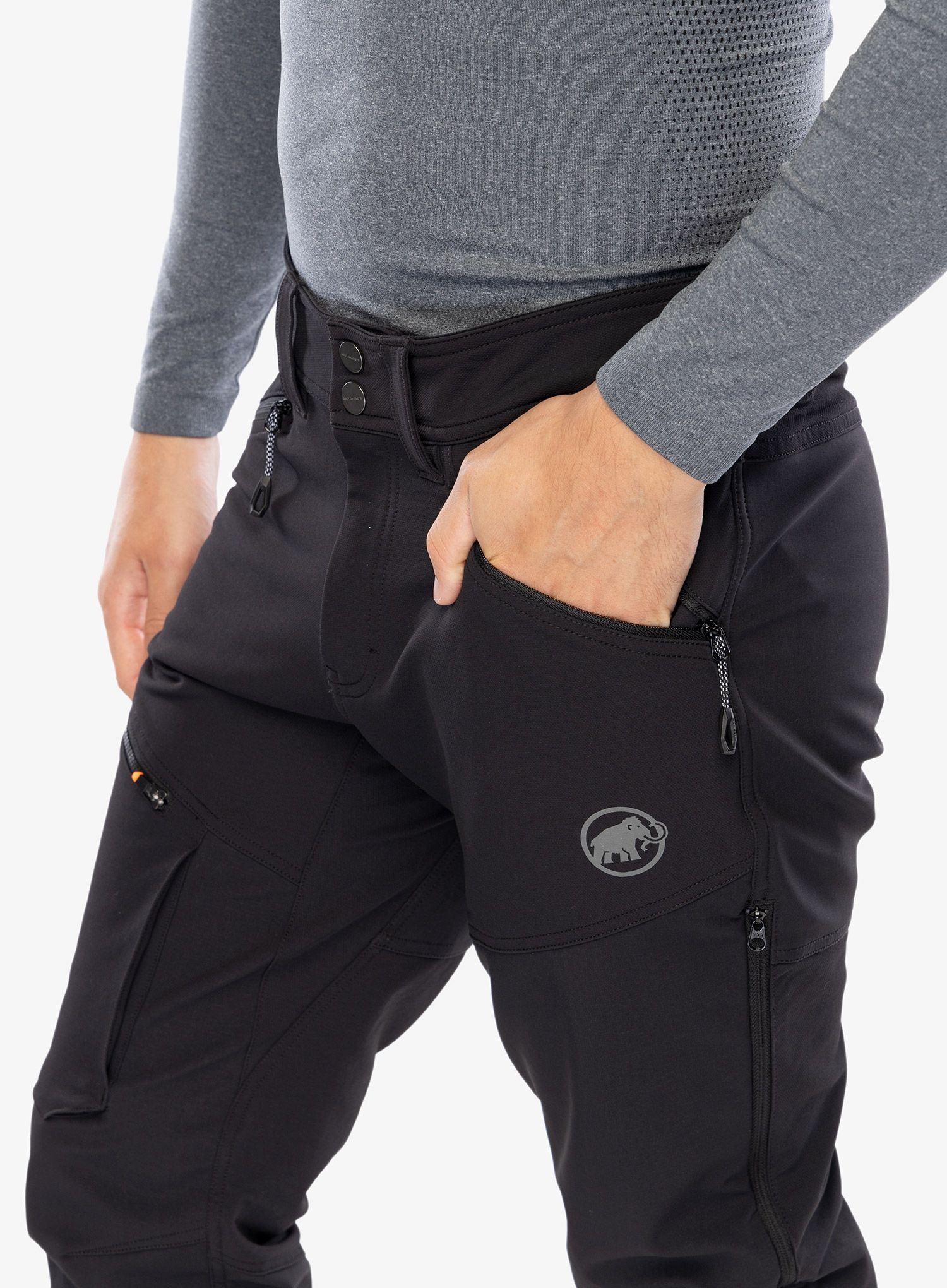 Softshell hlače Mammut Zinal Guide SO Hybrid Pants - black