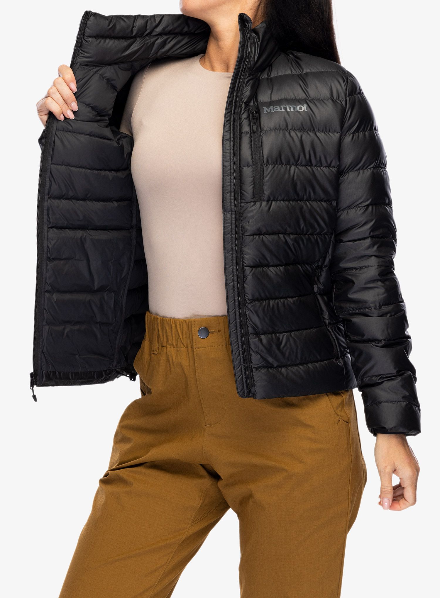 Ženska puhovka Marmot Highlander Jacket - black