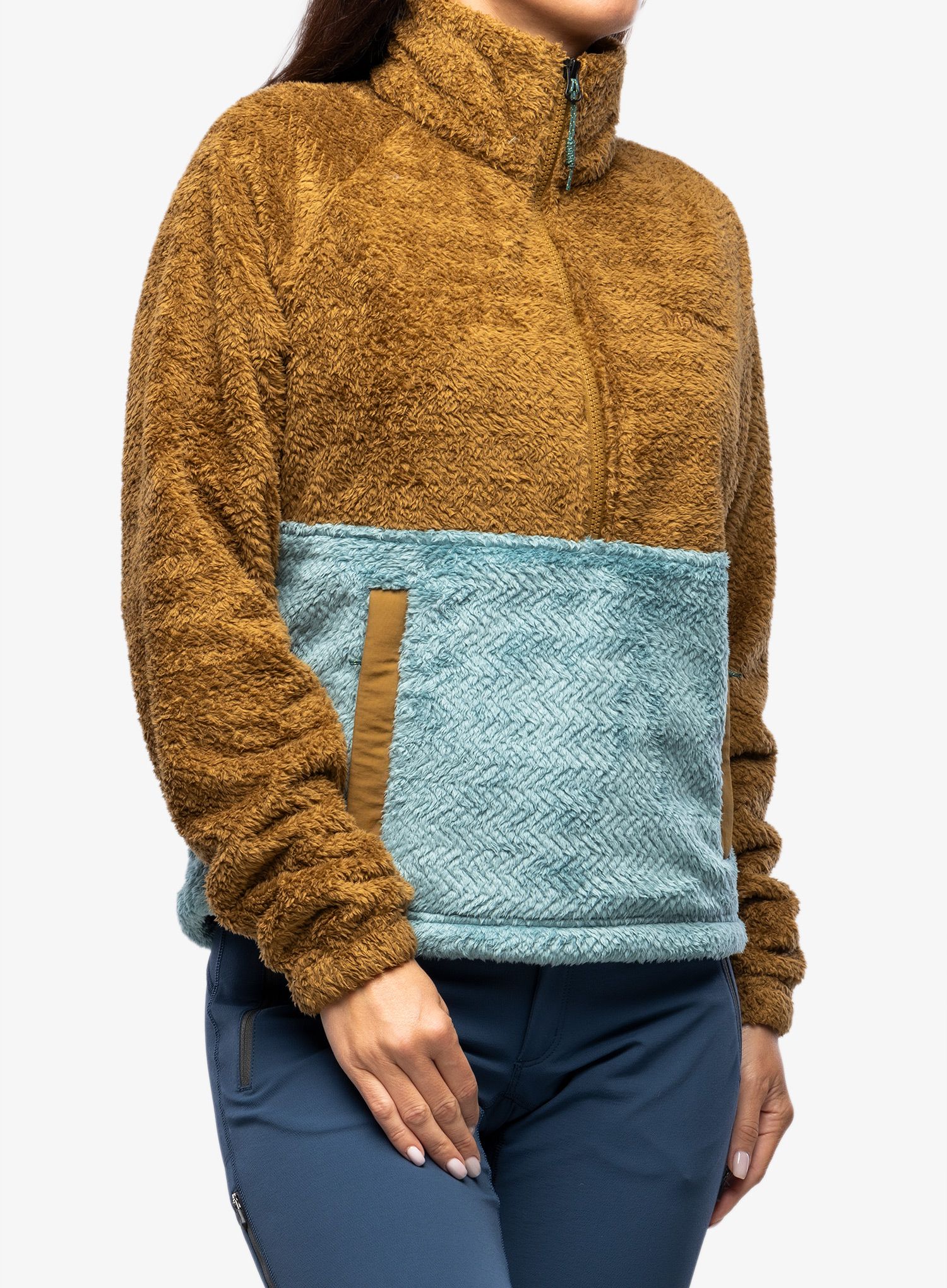 Ženska jopica Marmot Homestead Fleece 1/2 Zip - hazel/blue agave