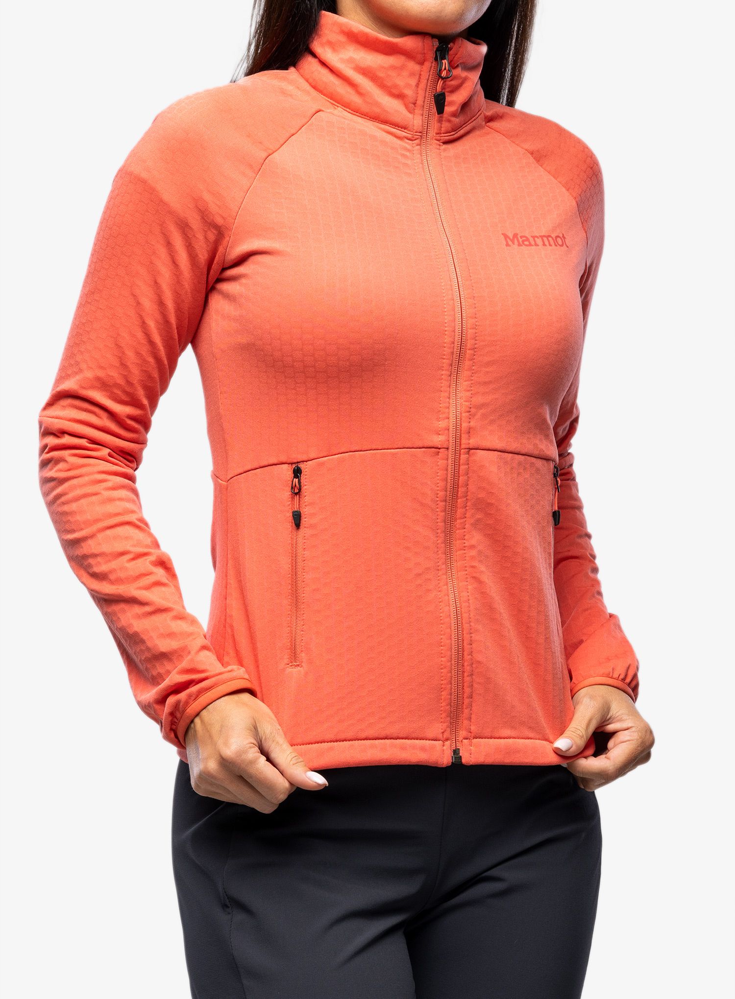 Ženski flis Marmot Leconte Fleece Jacket - grapefruit