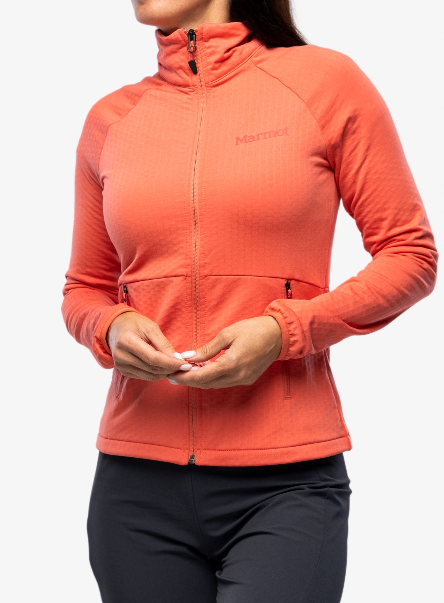 Ženski flis Marmot Leconte Fleece Jacket - grapefruit