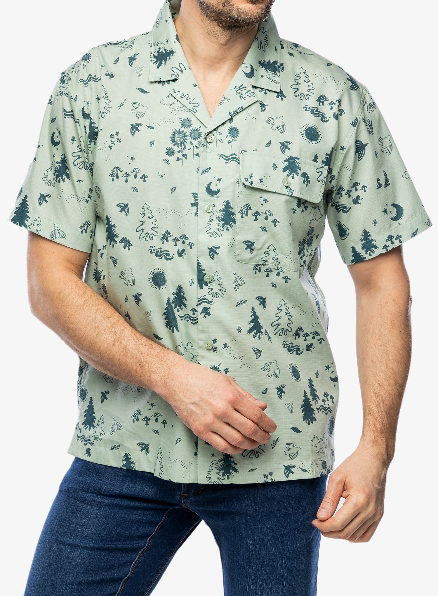 Srajca Marmot Muir Camp Novelty S/S - frosty green trail mix
