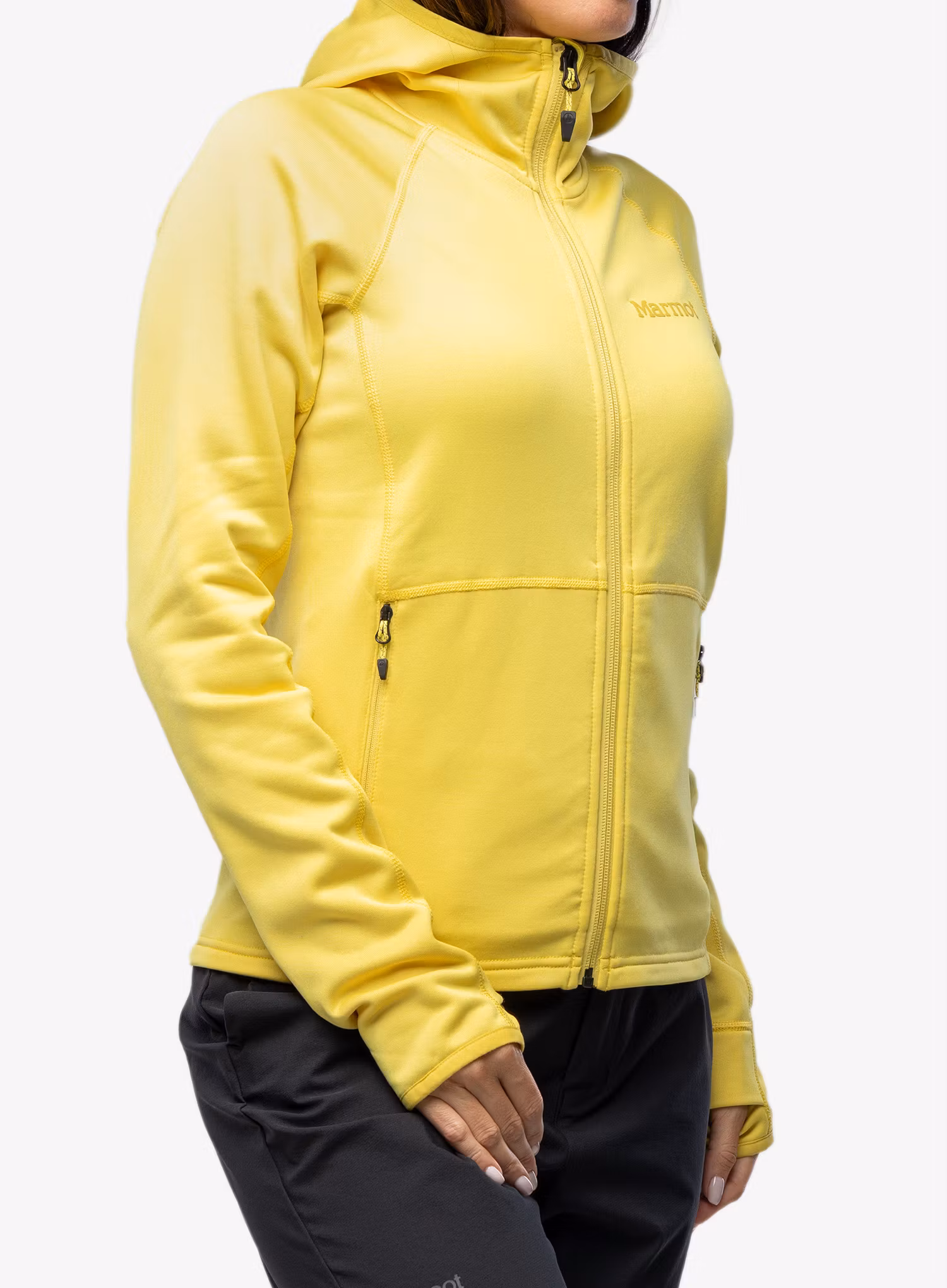 Jopica s kapuco Marmot Olden Polartec Hoody - limelight/limelight