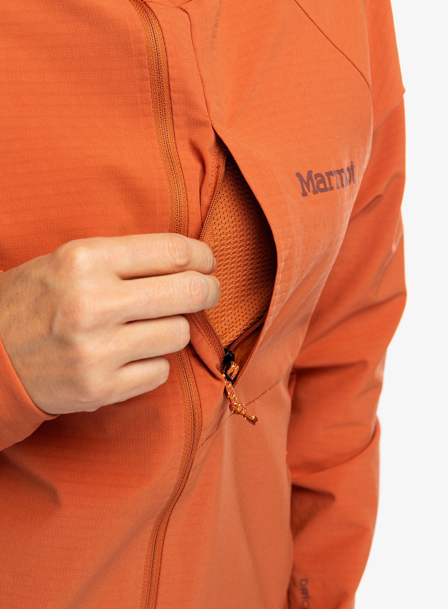 Ženska vetrovka Marmot Pinnacle DriClime Hoody - auburn