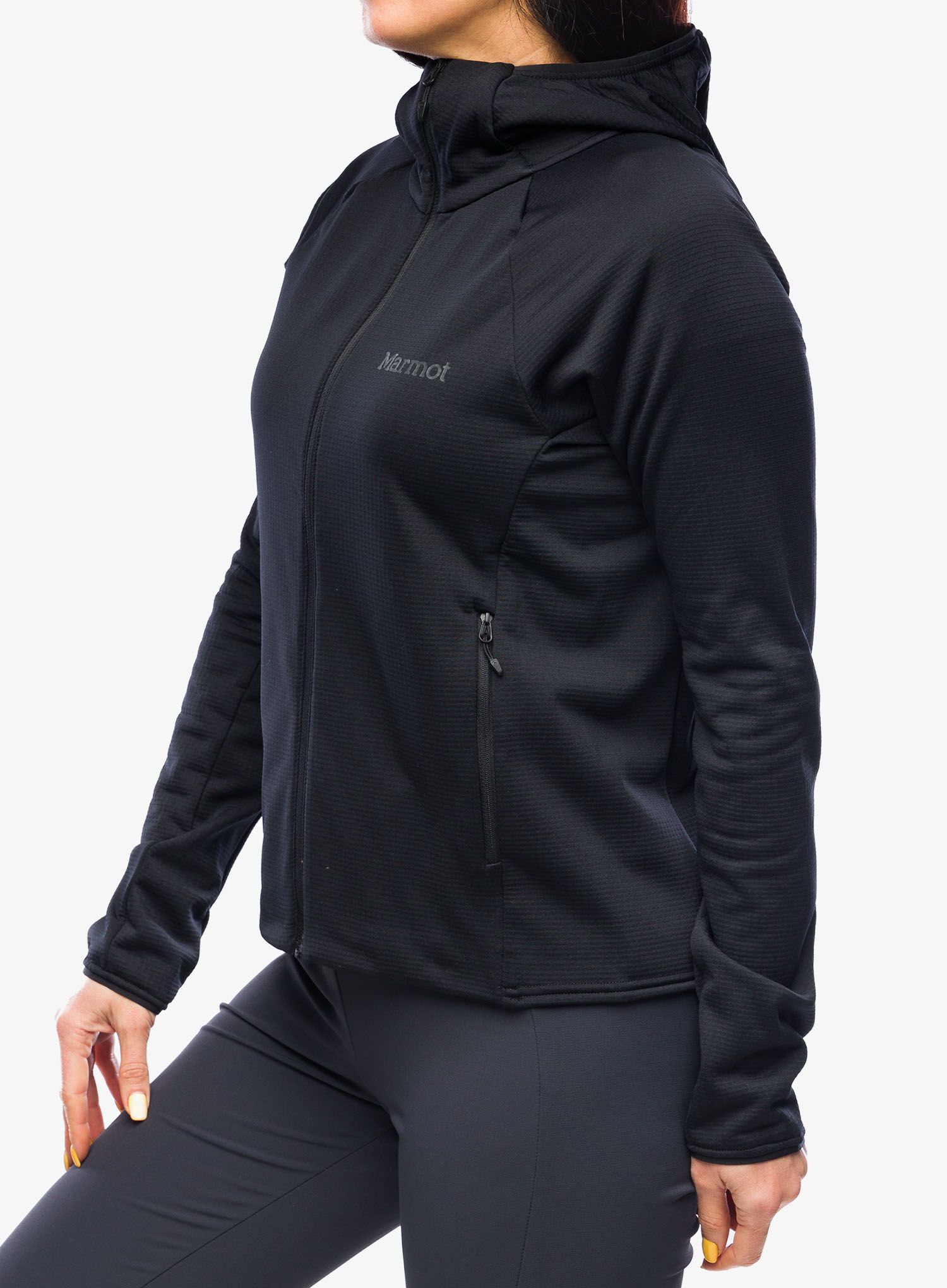 Ženska jopica z zadrgo Marmot Leconte Fleece Hoody - black
