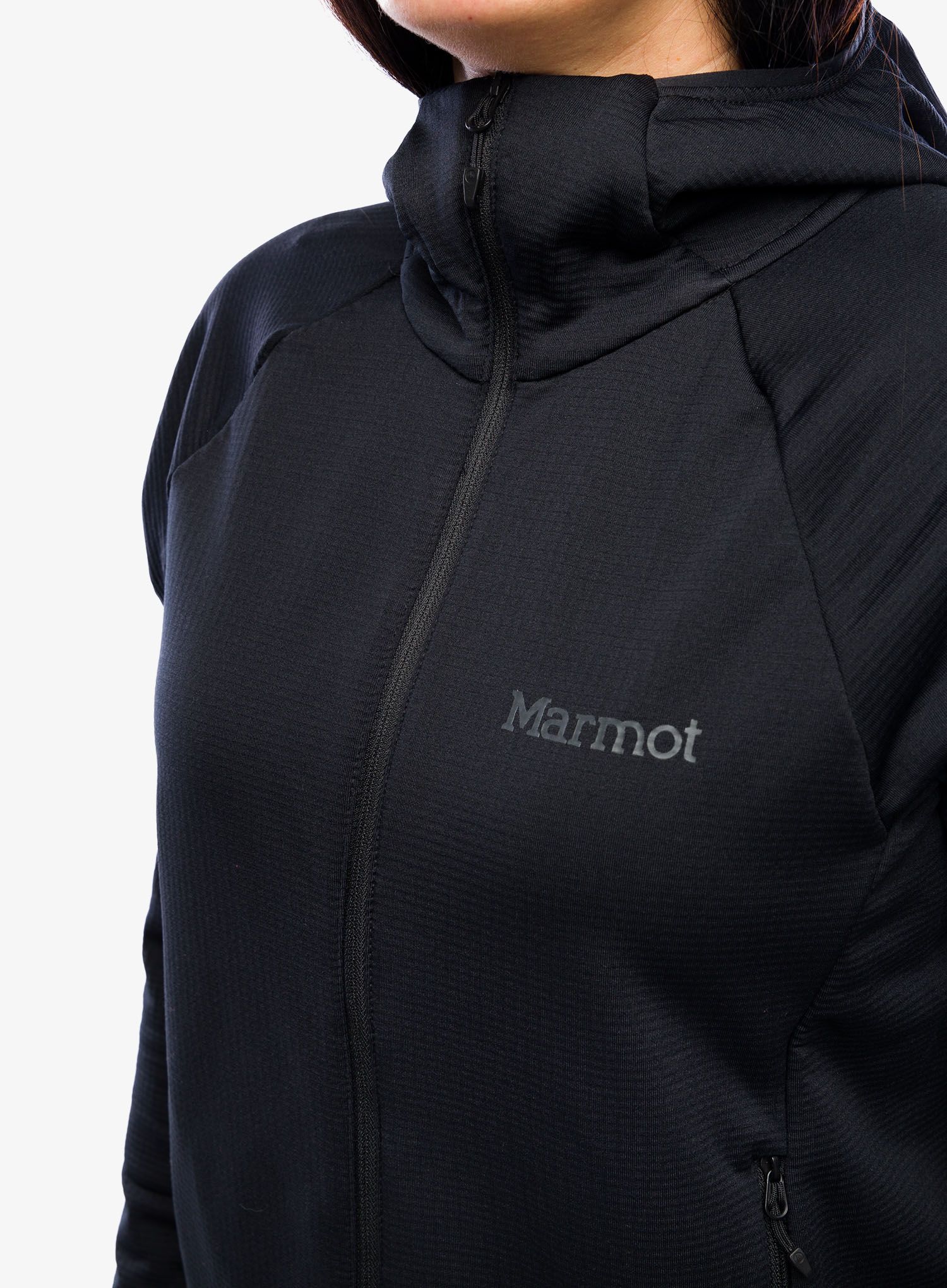 Ženska jopica z zadrgo Marmot Leconte Fleece Hoody - black