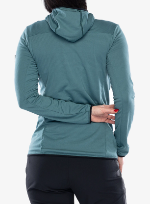 Ženski flis Millet Trilogy Light Grid Hoodie - hydro