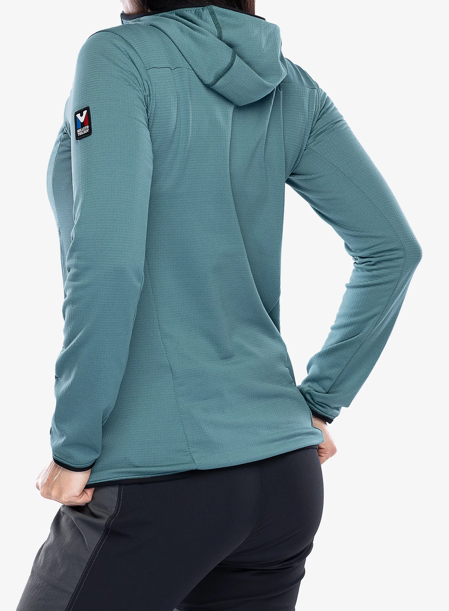 Ženski flis Millet Trilogy Light Grid Hoodie - hydro