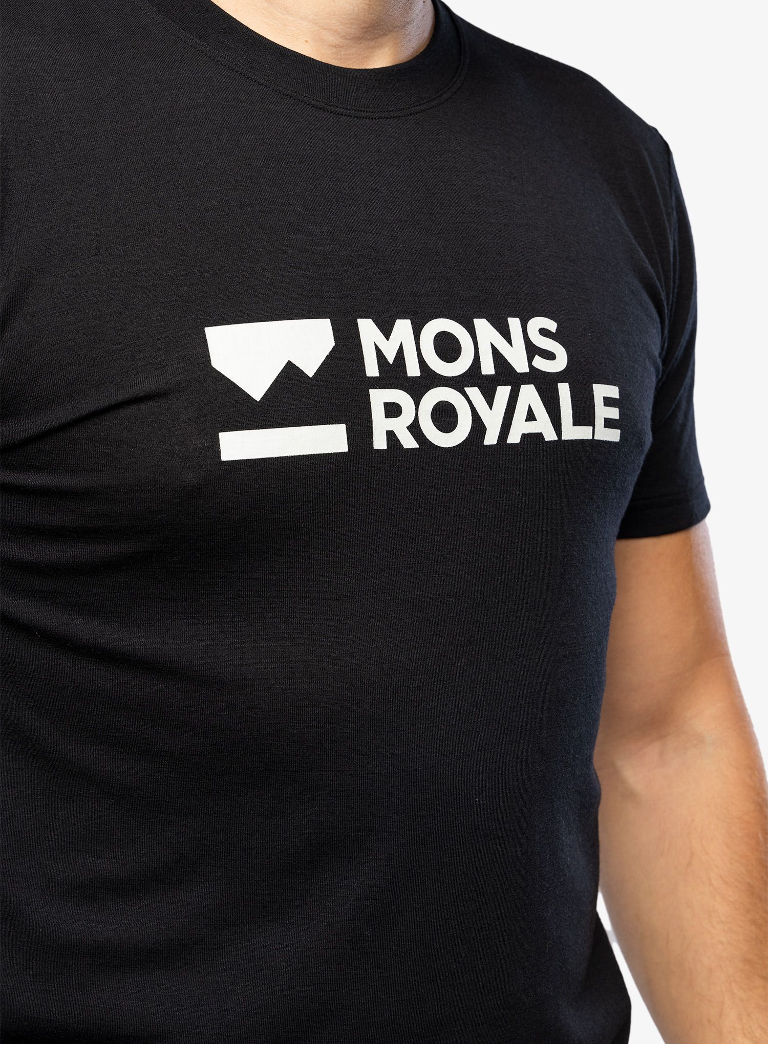 Kolesarska majica Mons Royale Icon T-Shirt - black/brand lock up