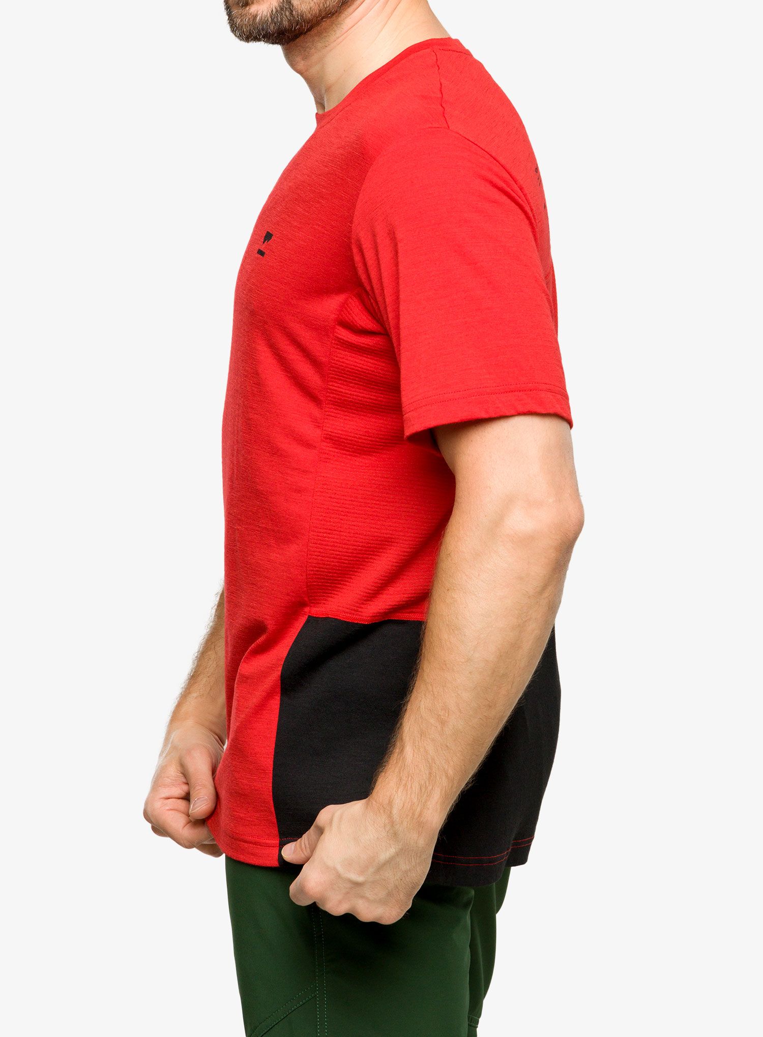MTB majica Mons Royale Tarn Merino Shift T-Shirt - retro red/black