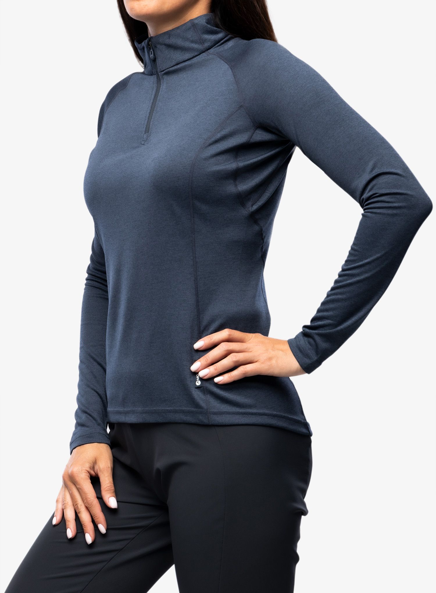 Ženska termo flis jopa Montane Dart Zip Neck - eclipse blue