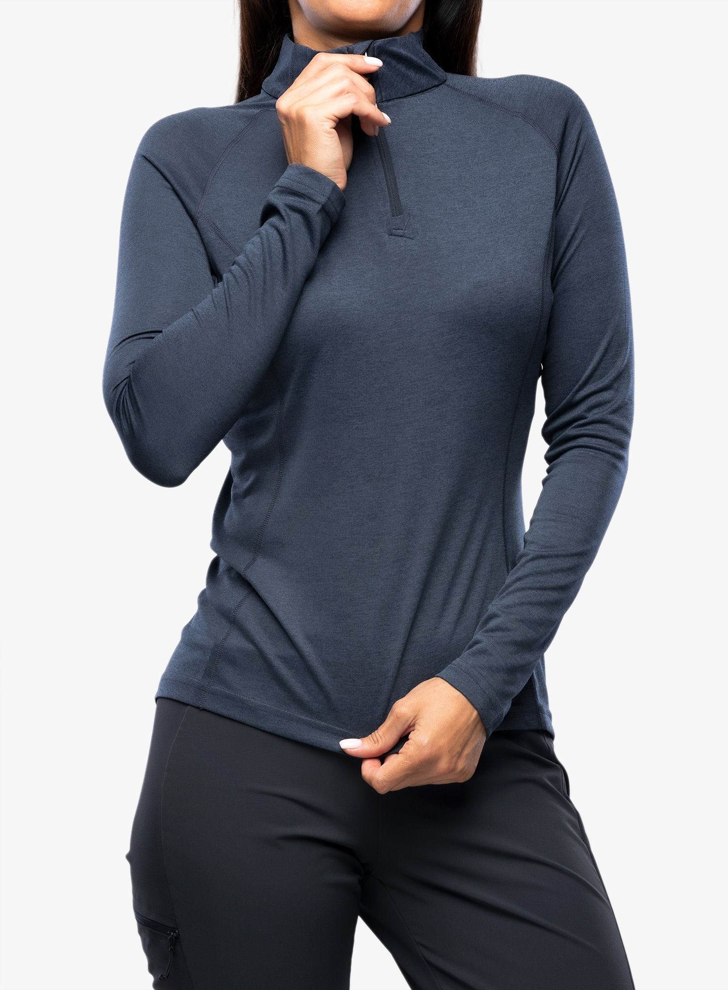 Ženska termo flis jopa Montane Dart Zip Neck - eclipse blue