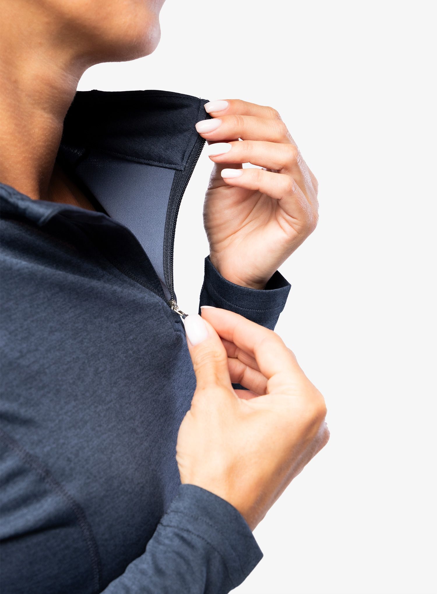 Ženska termo flis jopa Montane Dart Zip Neck - eclipse blue