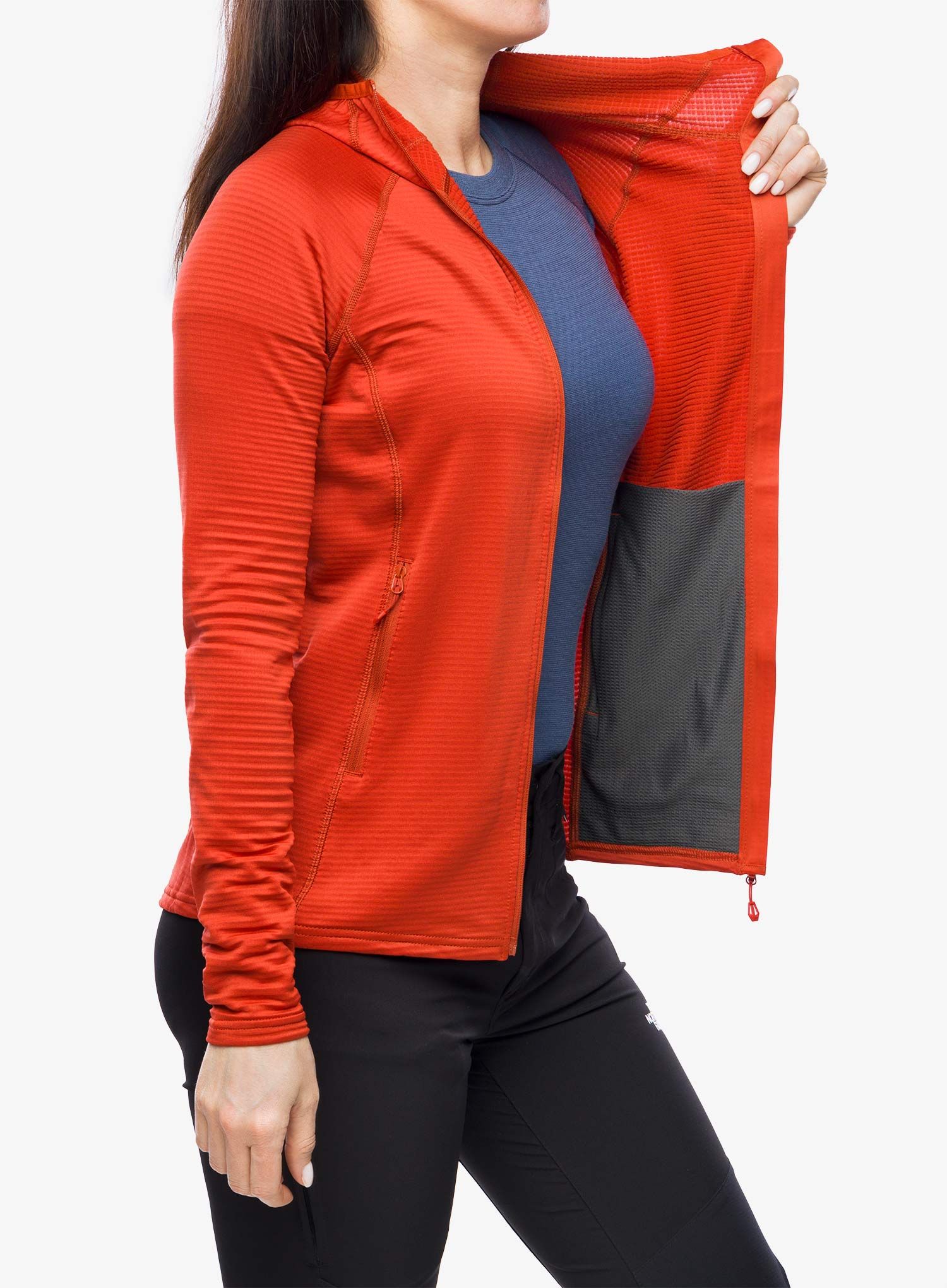 Ženska jopica Montane Protium Lite Hoodie - saffron red