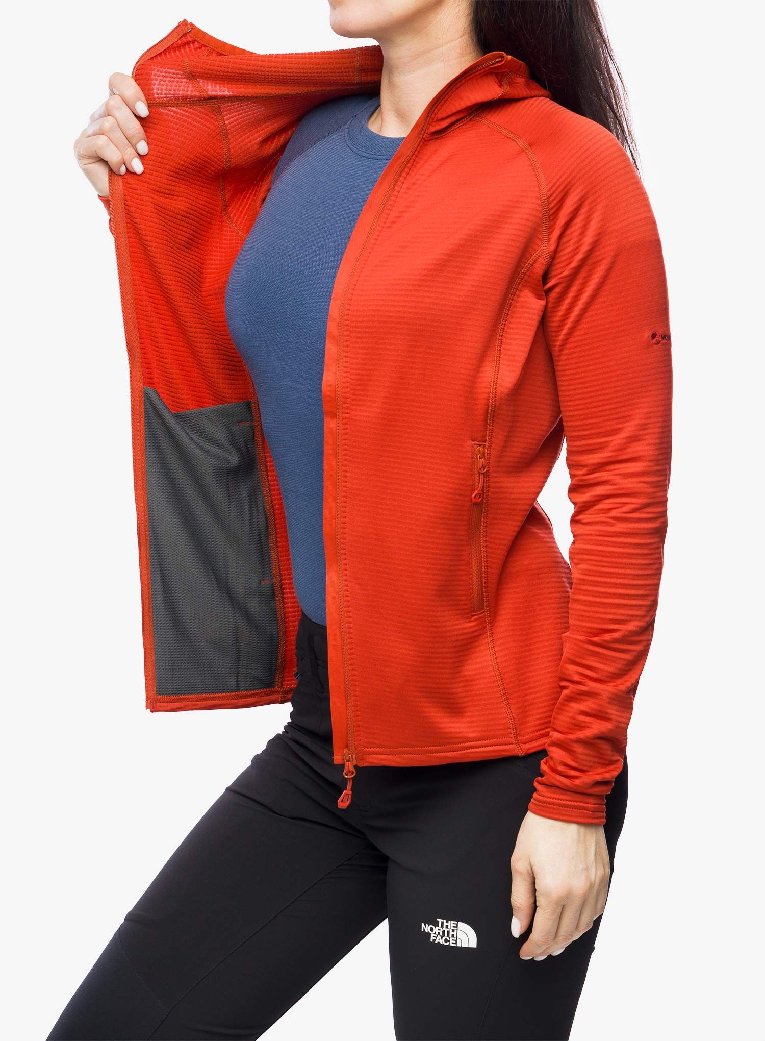 Ženska jopica Montane Protium Lite Hoodie - saffron red