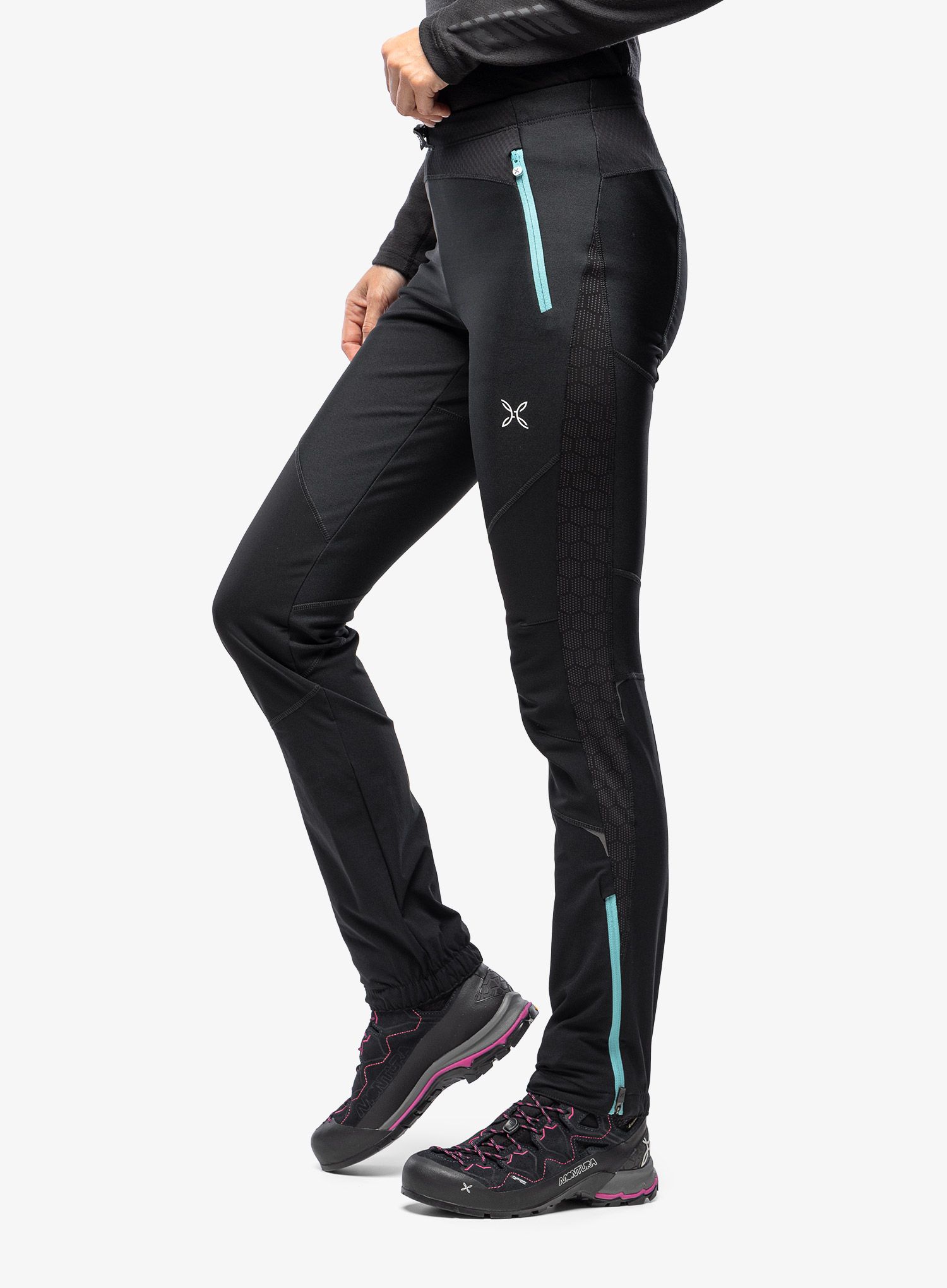 Ženske pohodniške hlače Montura Evoque 2 Pants - black/light blue