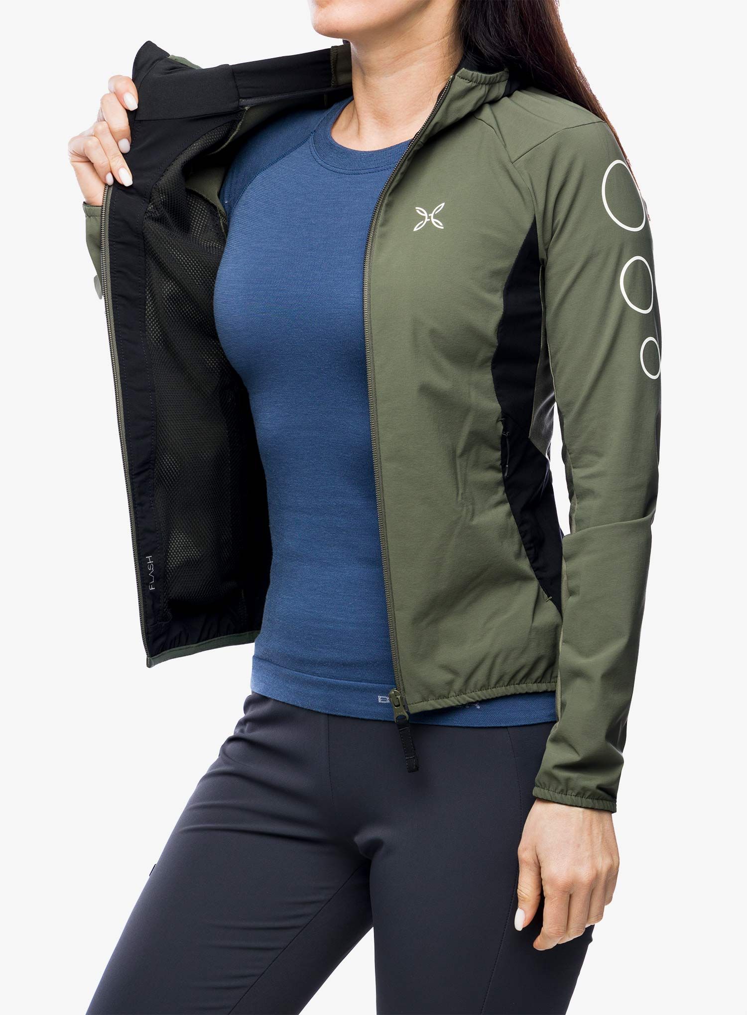 Ženska jakna za tek Montura Flash Sky Jacket - sage green