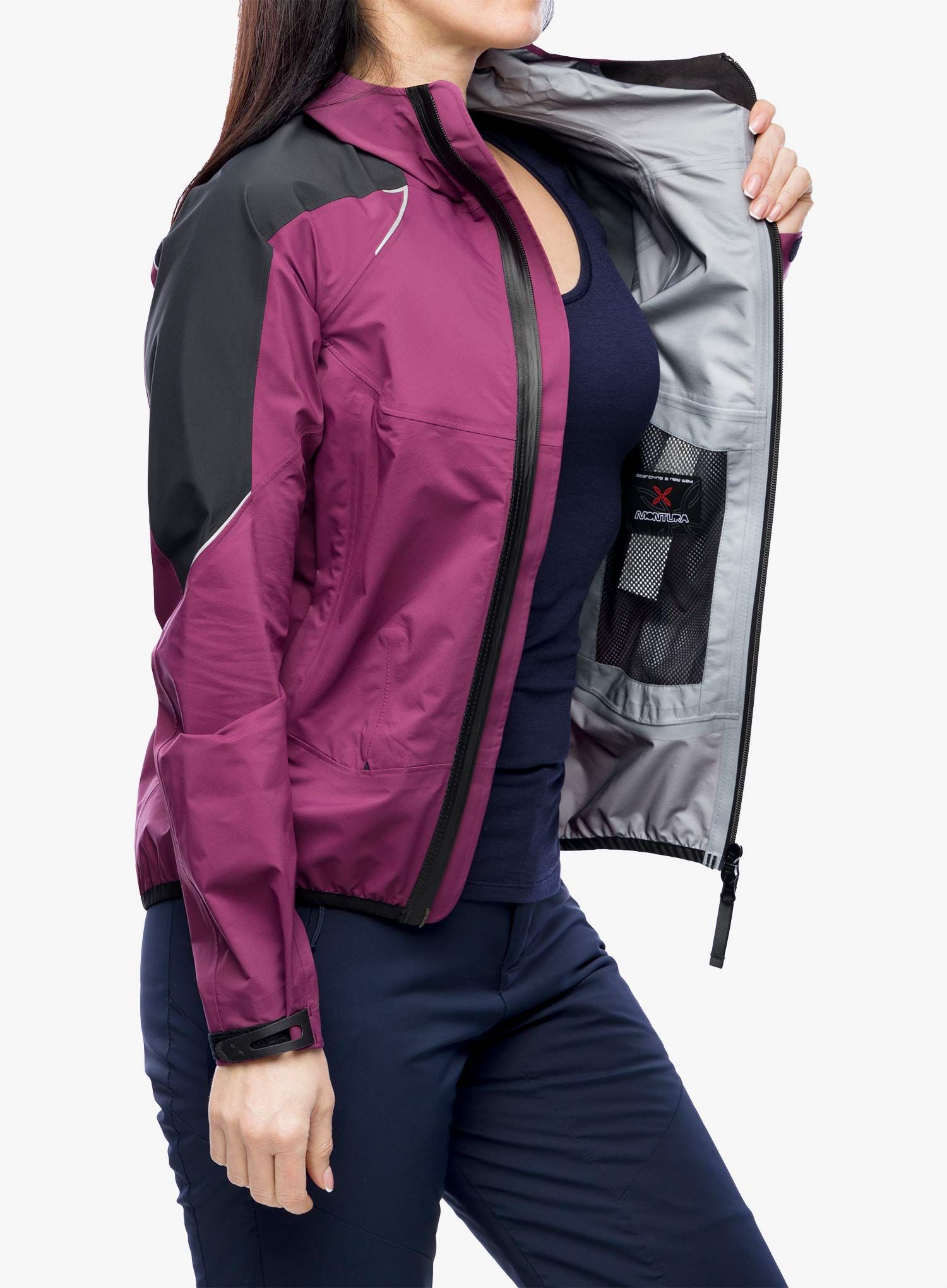 Ženska nepremočljiva jakna Montura Magic 2.0 Jacket - wine red