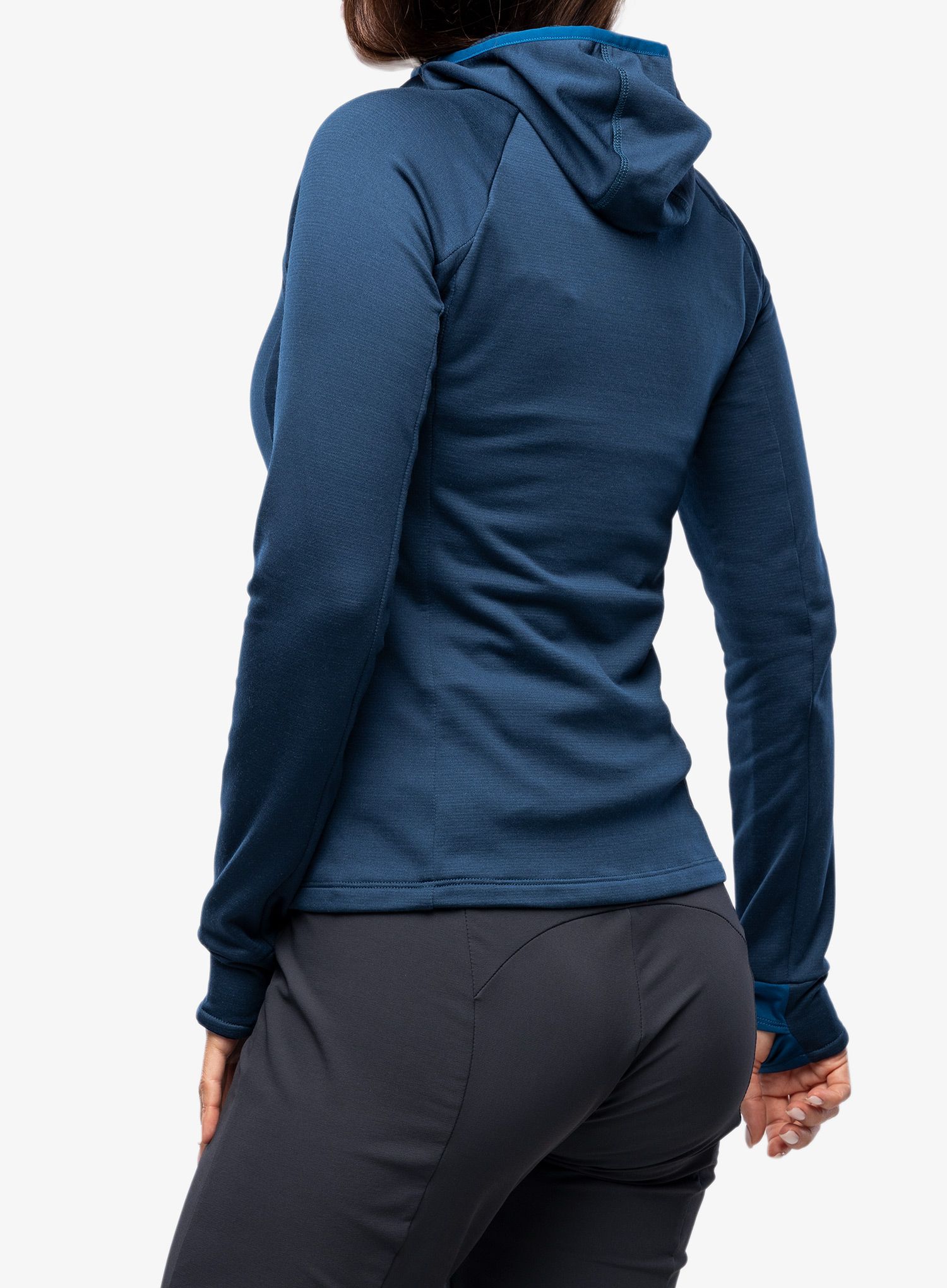 Ženska jopa s kapuco Montura Mystic Wool Maglia - deep blue