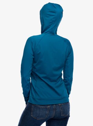 Ženska jopica Mountain Equipment Aiguille Hooded Top - majolica blue