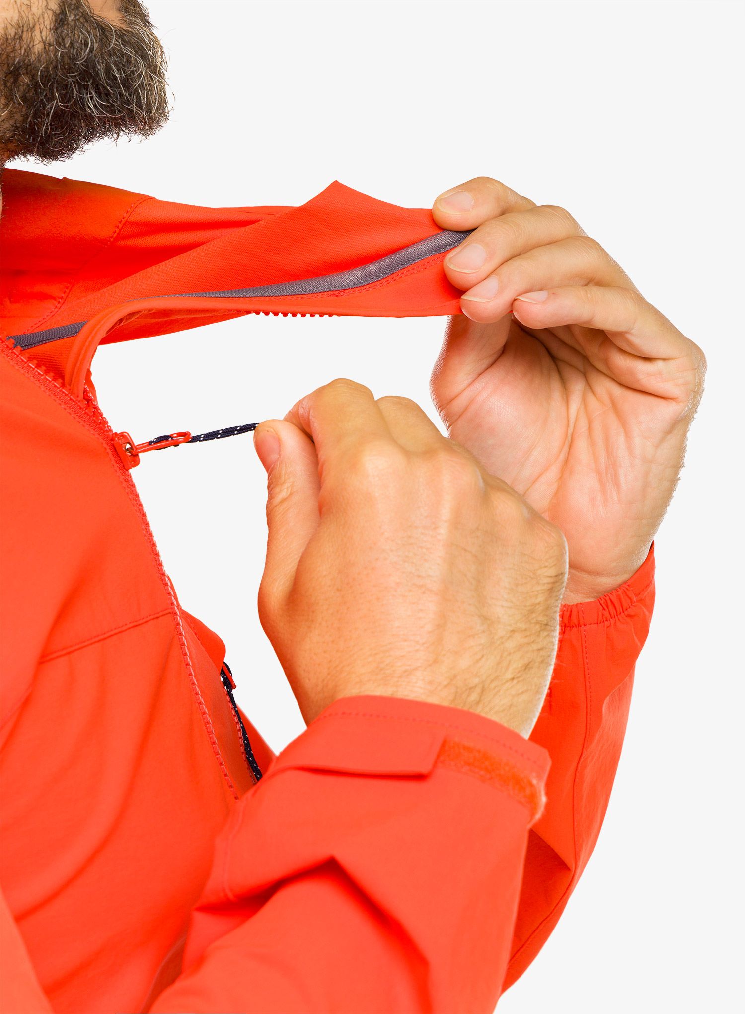 Softshell jakna Mountain Equipment Squall Hooded Jacket - cardinal orange
