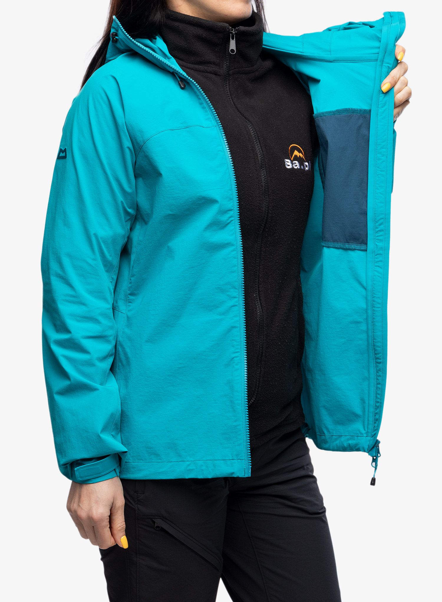Ženska softshell jakna Mountain Equipment Squall Hooded Jacket - topaz/majolica blue