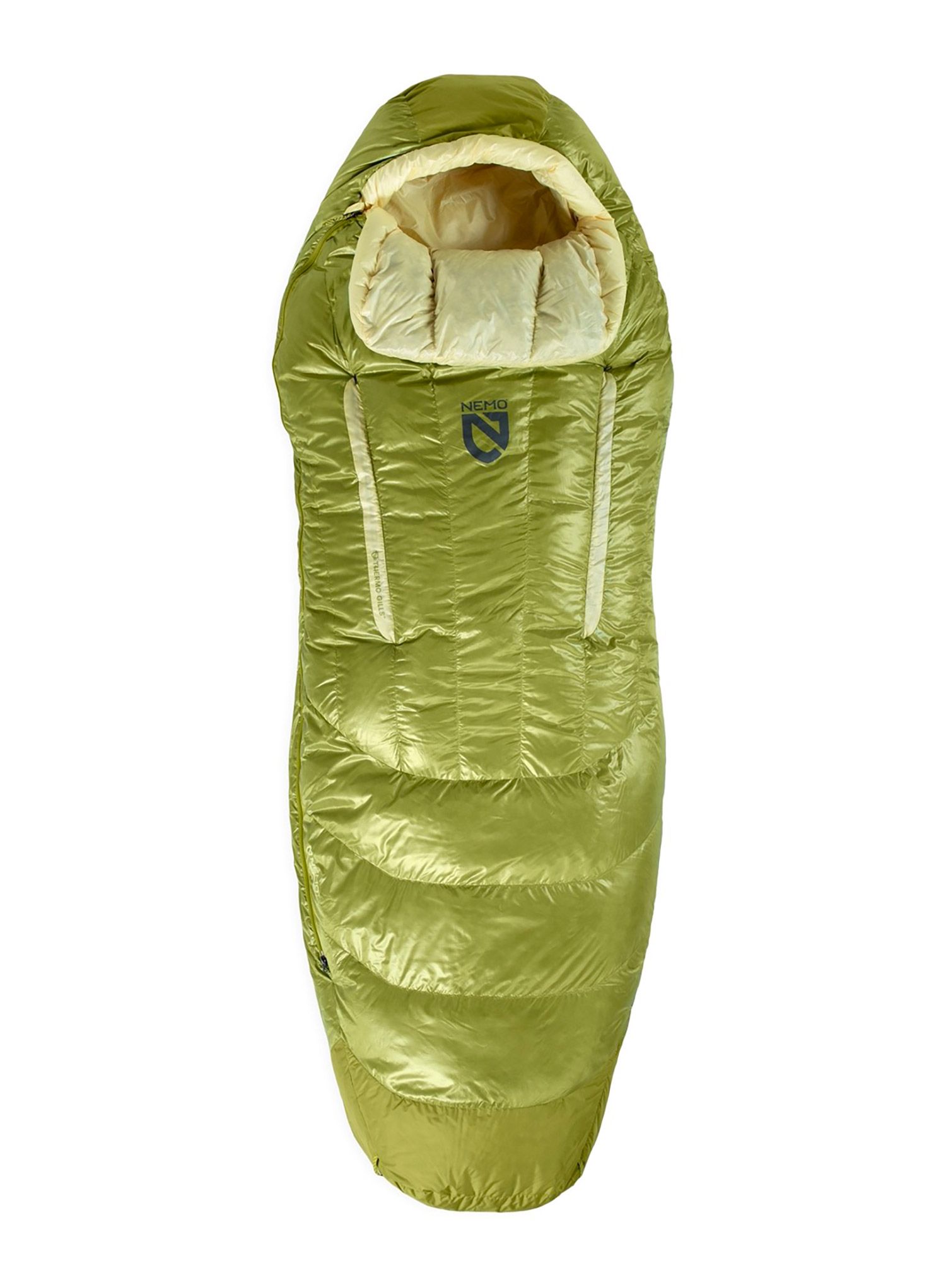 Ženska puhasta spalna vreča Nemo Disco 15 Reg (168 cm) - birch bud