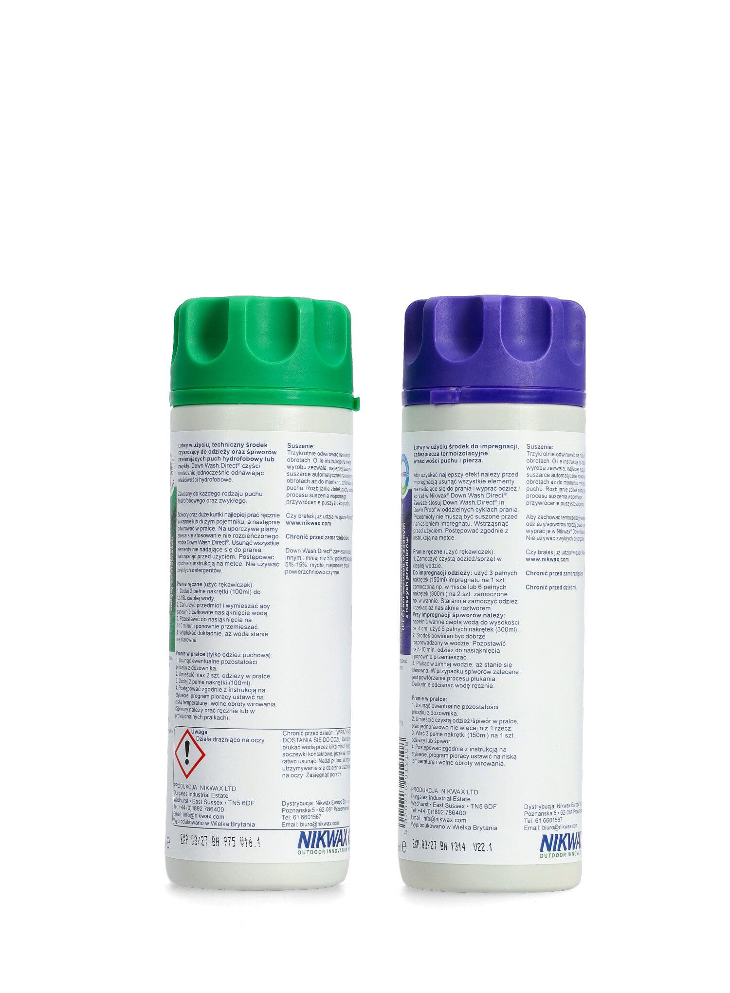 Komplet Nikwax Twin Pack Down Wash Direct 300 ml + Down Proof 300 ml