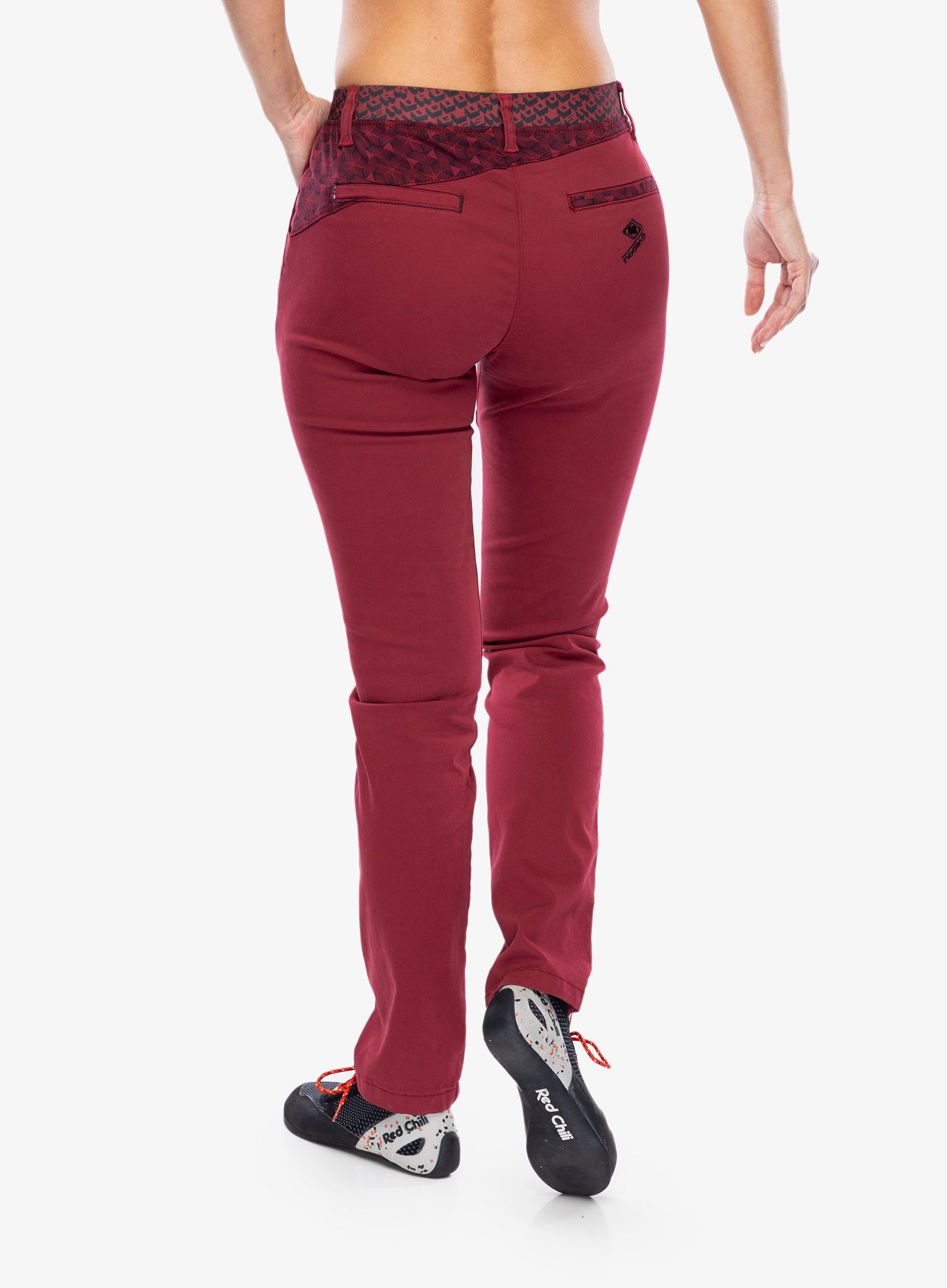 Ženske plezalne hlače Nograd Grease Pants - dark red