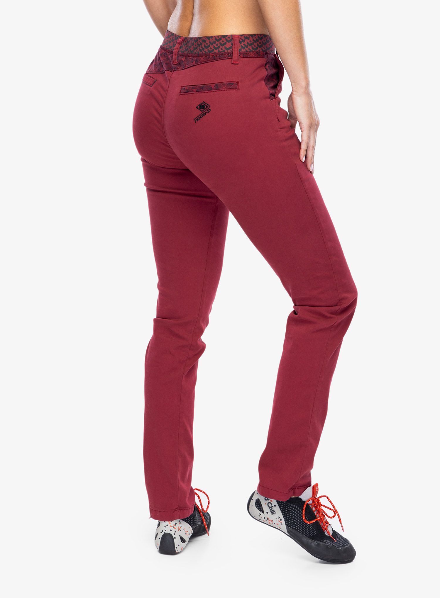 Ženske plezalne hlače Nograd Grease Pants - dark red