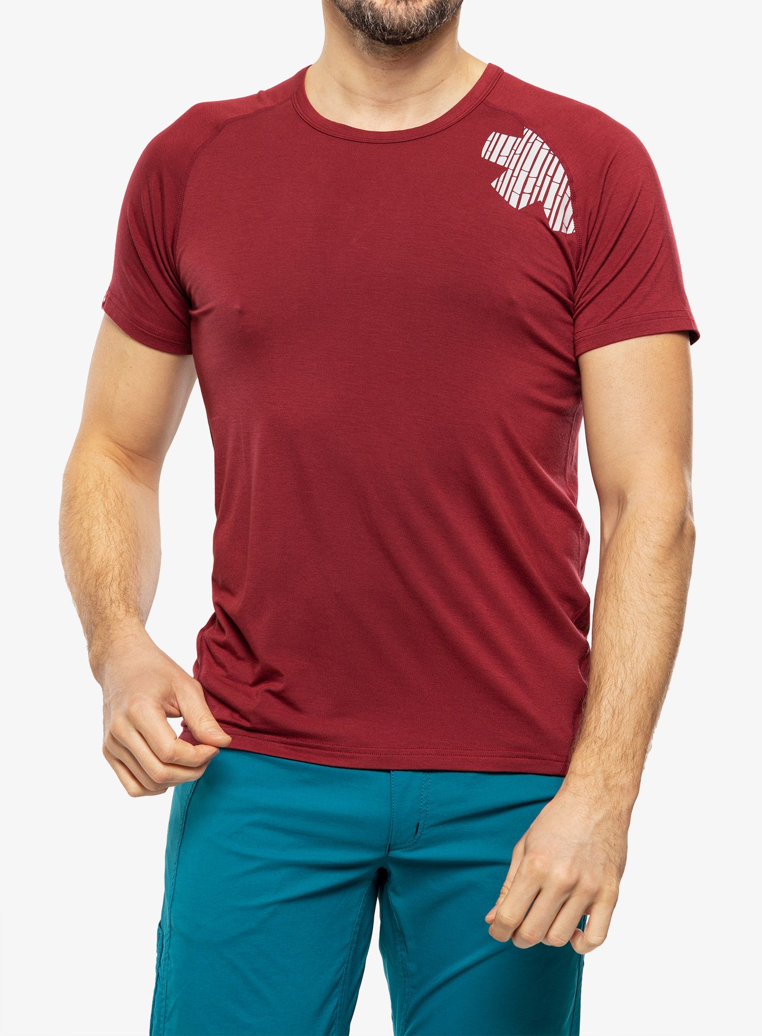 Majica Ocun Bamboo T Blossom - wine merlot