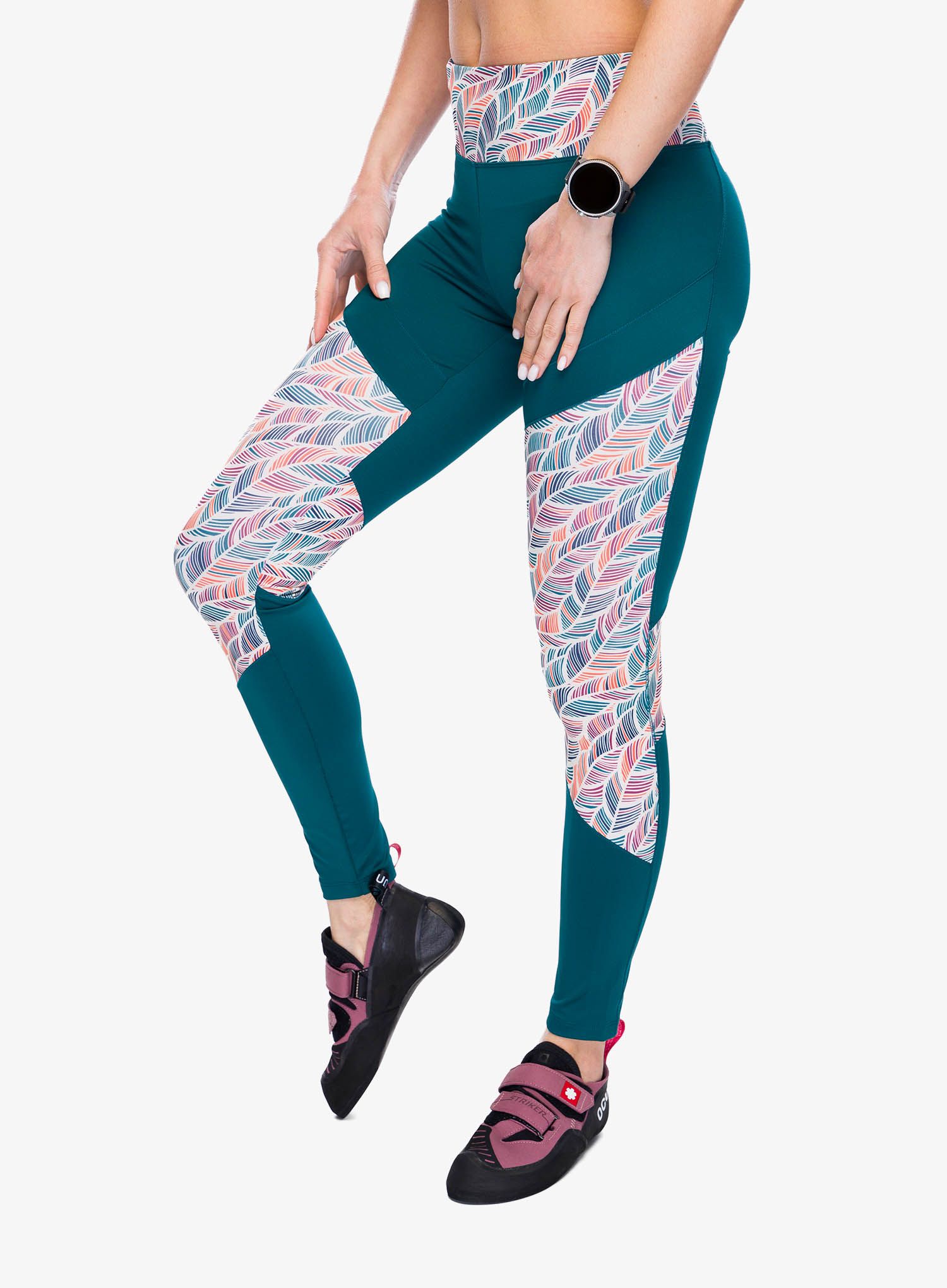 Plezalne pajkice Ocun Rhea Leggings - green deep teal