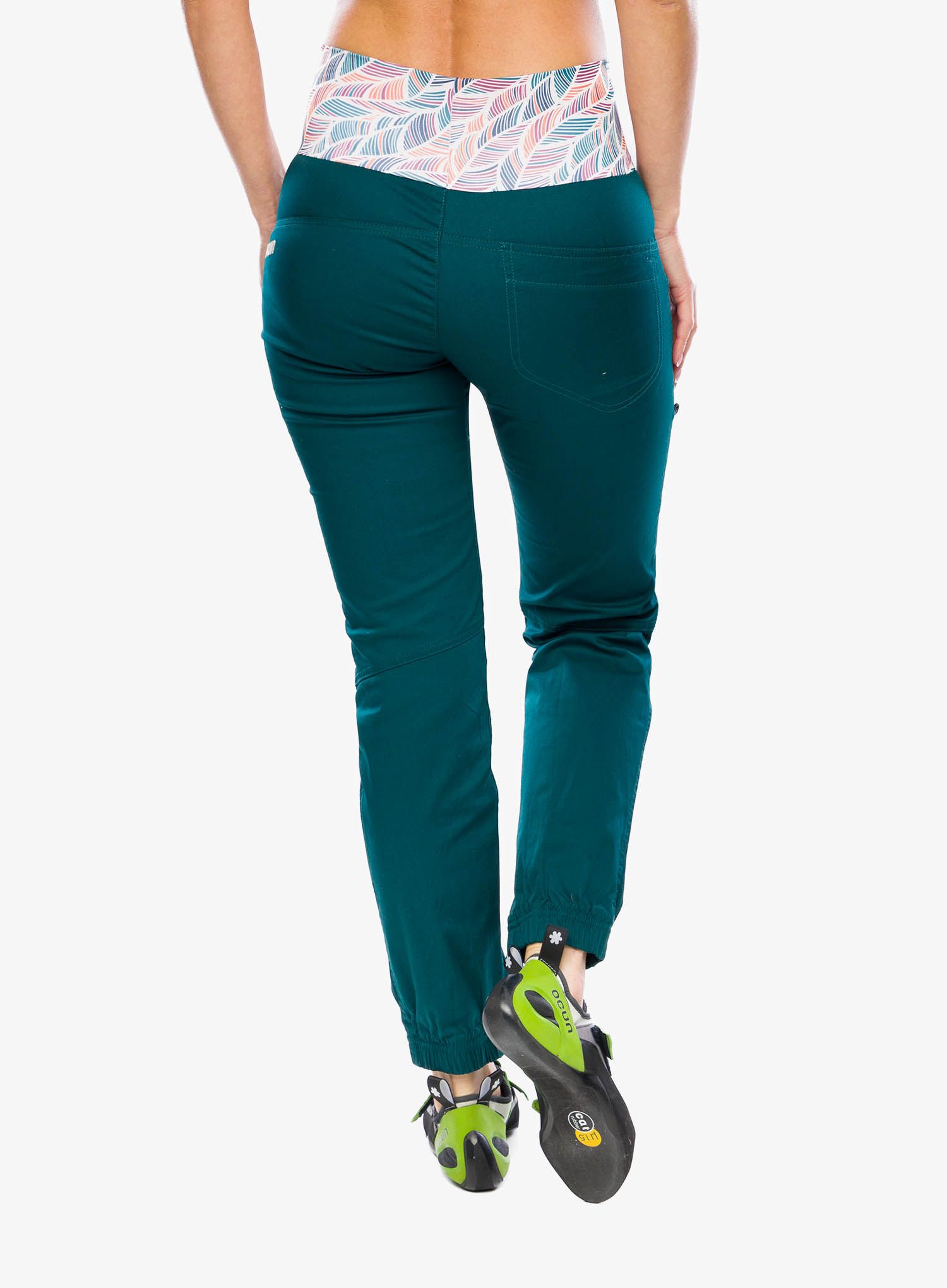Ženske plezalne hlače Ocun Sansa Pants - green deep teal