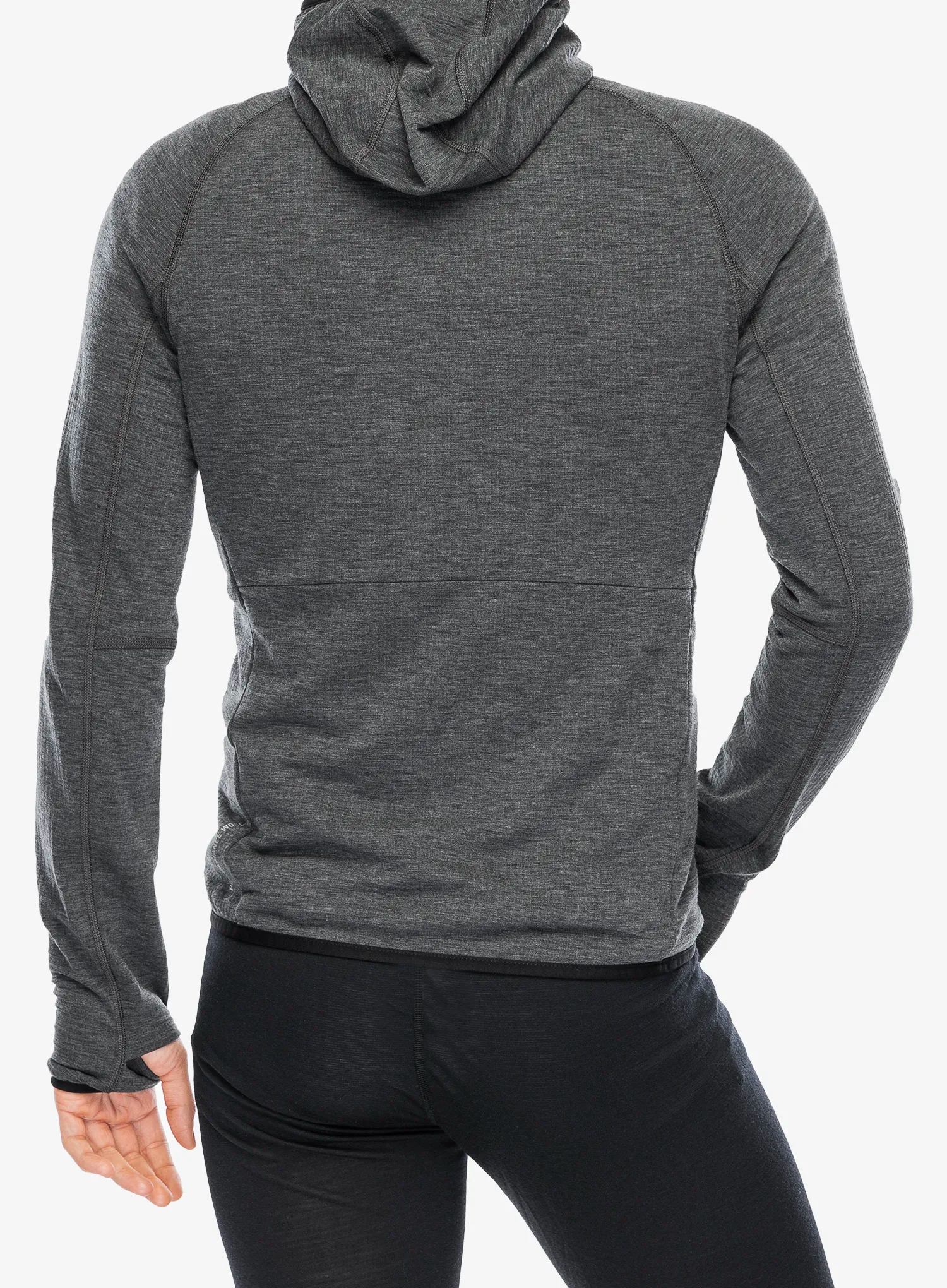 Jopica s kapuco Odlo Ascent Mid Layer Hoody Full Zip - black