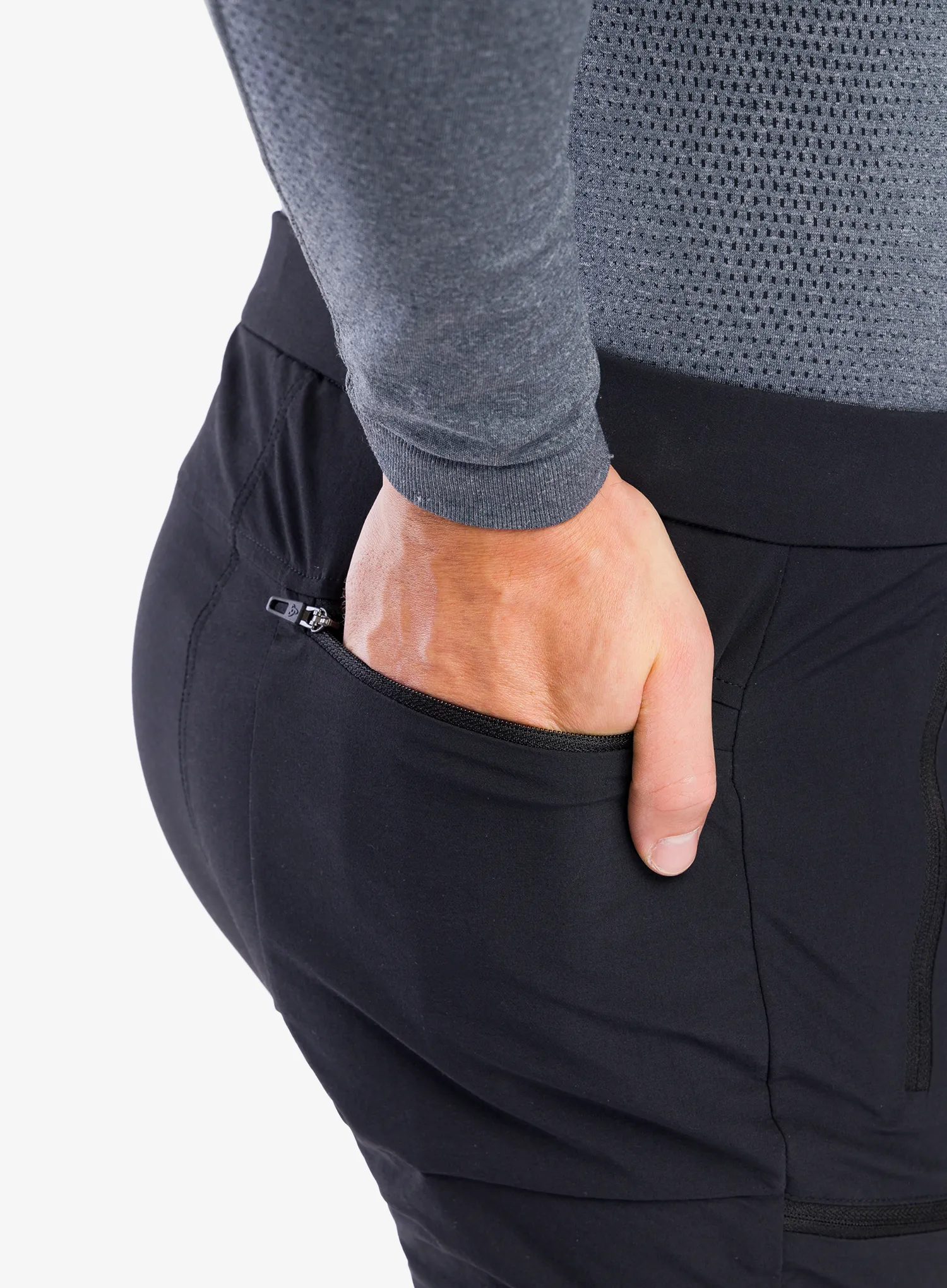 Moške pohodne hlače Odlo Ascent Pants Regular Length - black