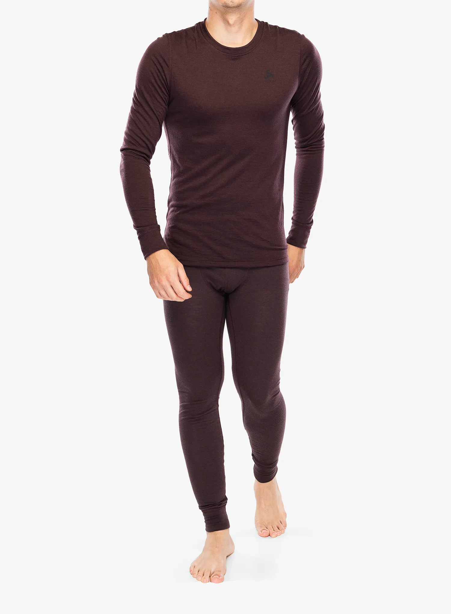 Termo flis jopa Odlo Merino 200 BL Top Crew Neck LS - fudge