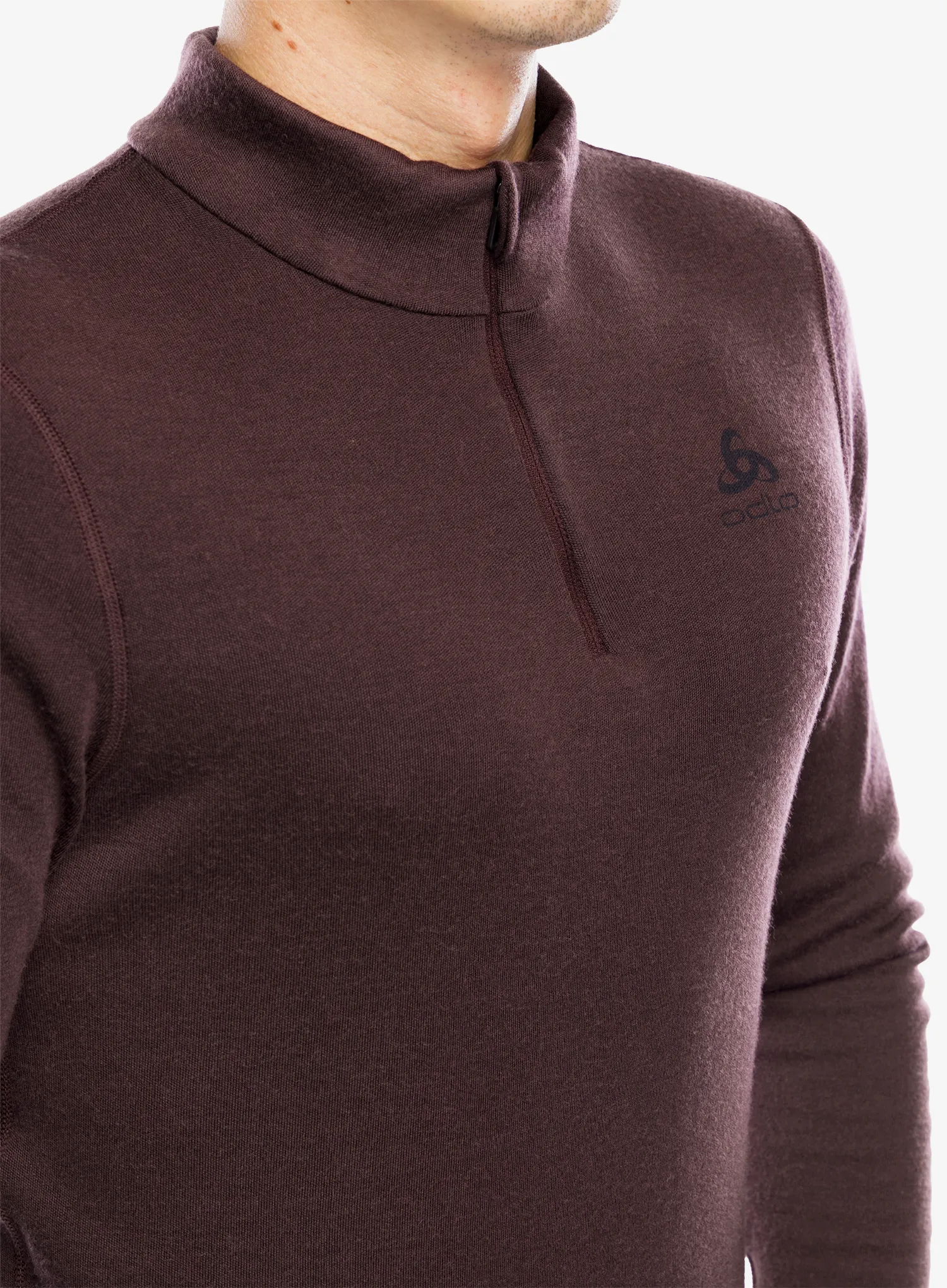 Termo flis jopa Odlo Merino 260 BL Top Turtle Neck LS Half Zip - fudge
