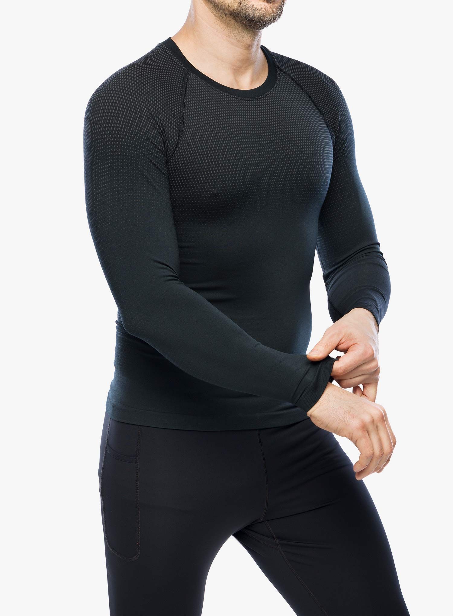 Termo flis jopa Odlo Performance Light Eco BL Top Crew Neck LS - black