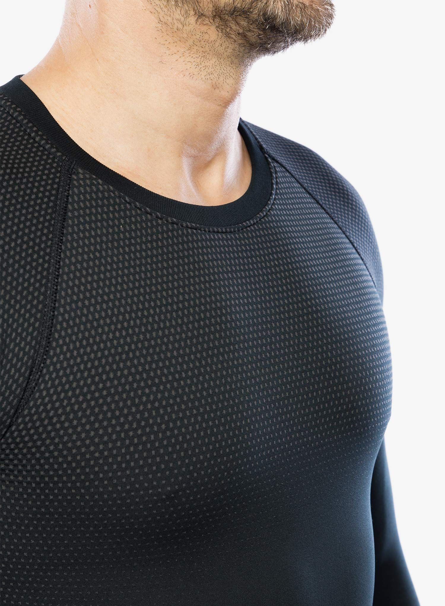 Termo flis jopa Odlo Performance Light Eco BL Top Crew Neck LS - black